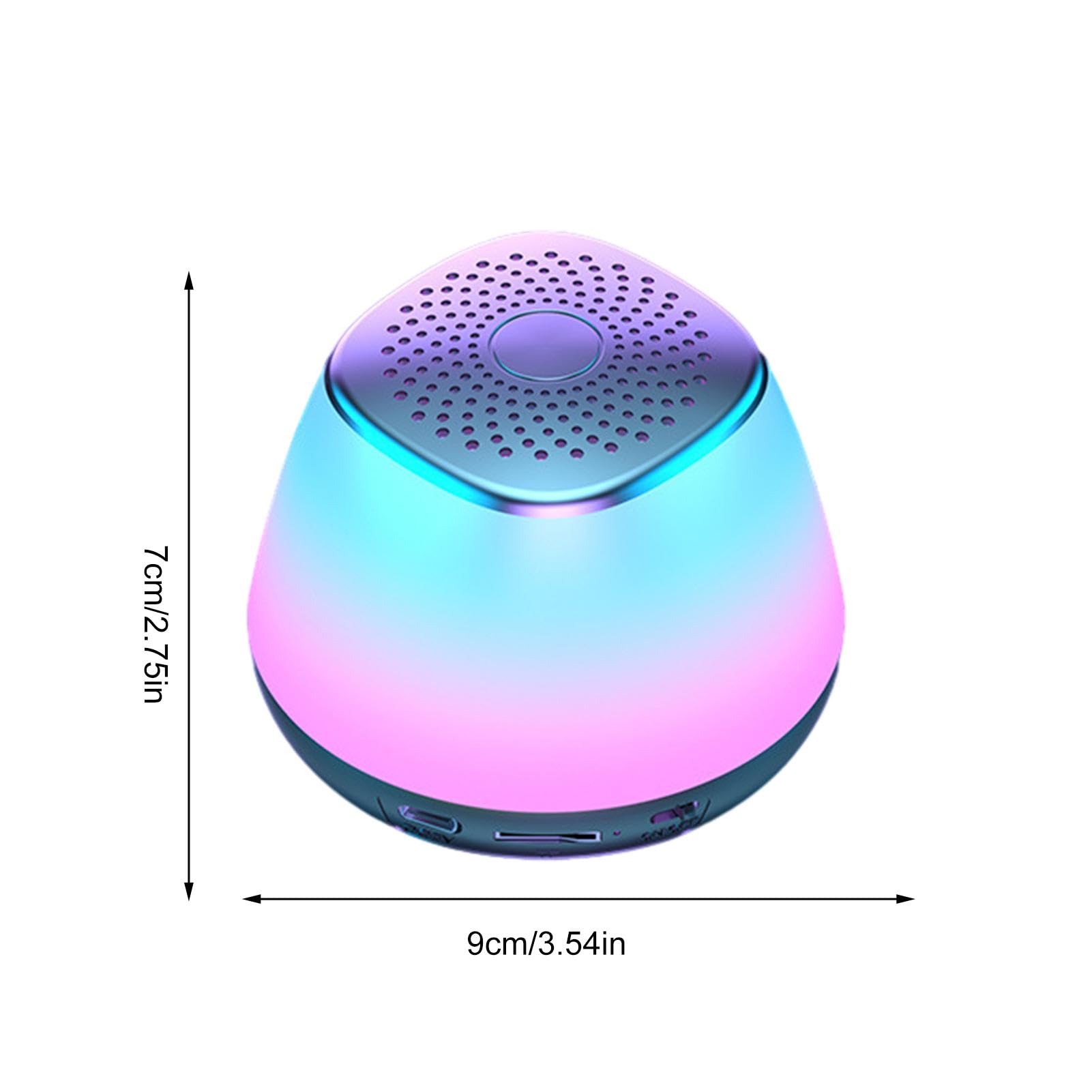 Portable Wireless Bluetooth Speaker with Colorful Night Light - Waterproof Outdoor Speaker for Car, Camping, Travel, Beach & Home Use | Smart Mini Speaker with Long Battery Life