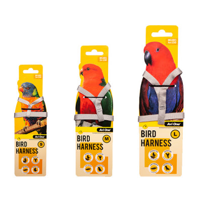 Avi One Bird Harness with Shock-Resistant Leash - Safe & Comfortable Parrot Walking Harness for Small Birds - Perfect for Outdoor Adventures & Training