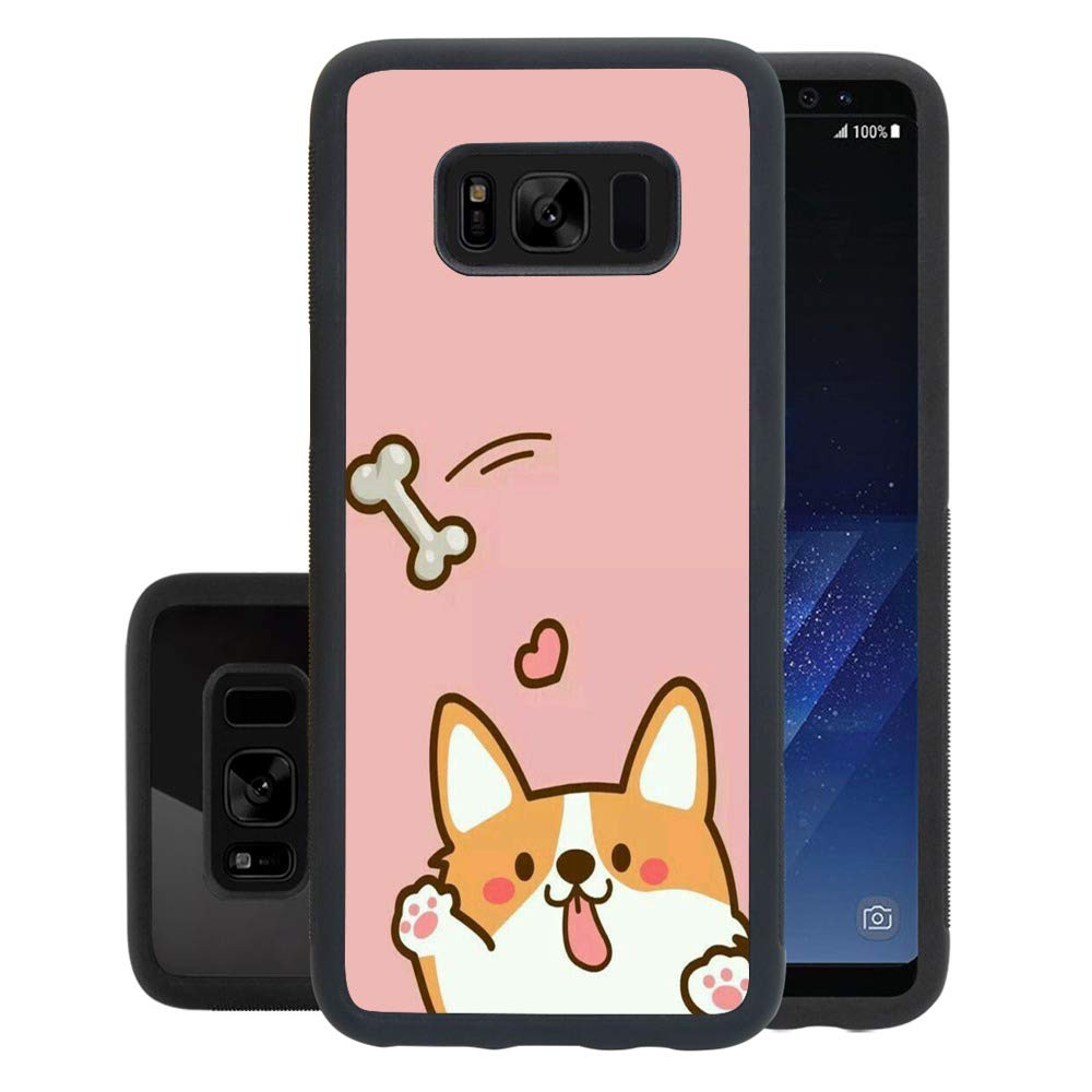 DragonCat Corgi Samsung Galaxy S8 Plus Case - Hard Shell Protective Cover with Tire Pattern, Soft Edge TPU + PC Material, Black Phone Case for Samsung Galaxy S8 Plus - Perfect for Everyday Use, Work, and Travel Protection