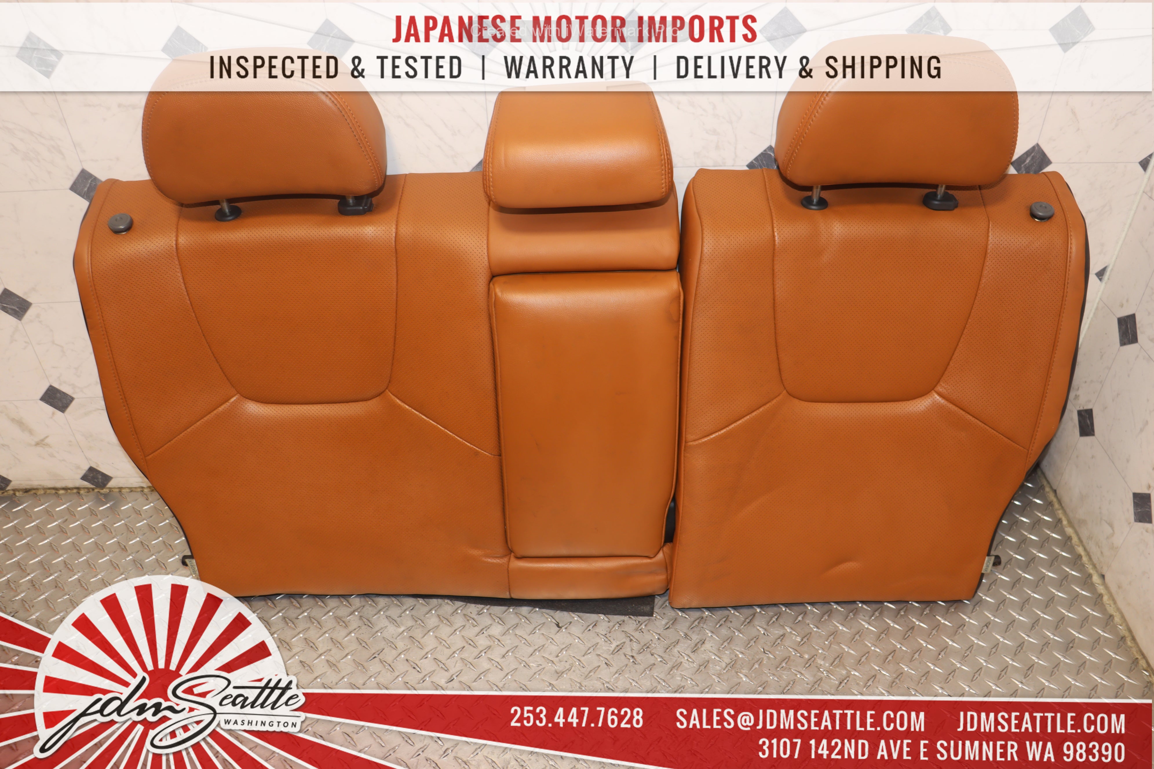2008-2014 Subaru Impreza WRX STI Premium GRB GVF Complete Leather Power Seats Set with Steering Wheel - Front & Rear Seats for JDM Car Enthusiasts | Perfect for Upgrades & Restorations
