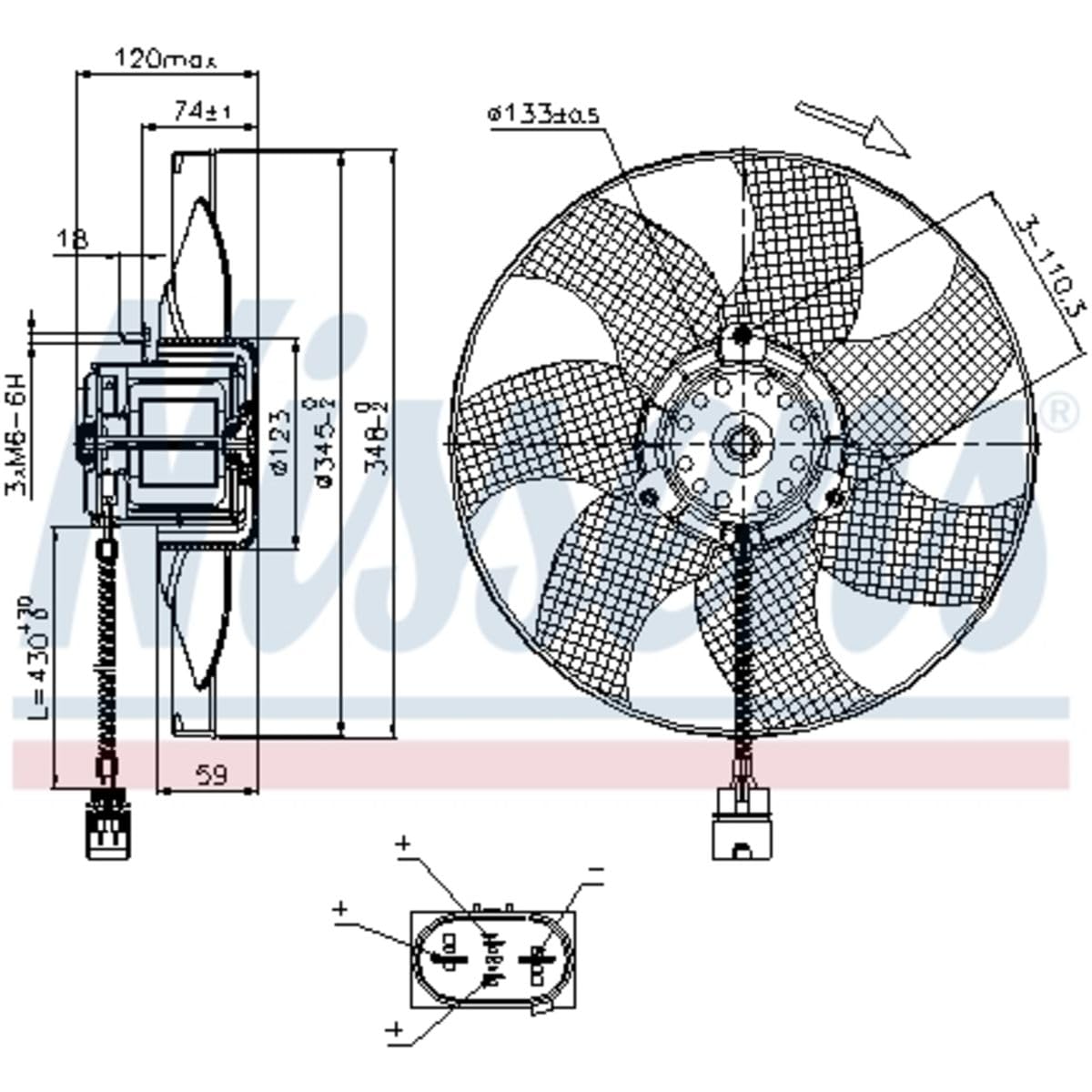 NISSENS 85726 Radiator Cooling Fan - High Performance Replacement for Cars & Trucks - Perfect for Overheating Prevention & Engine Cooling