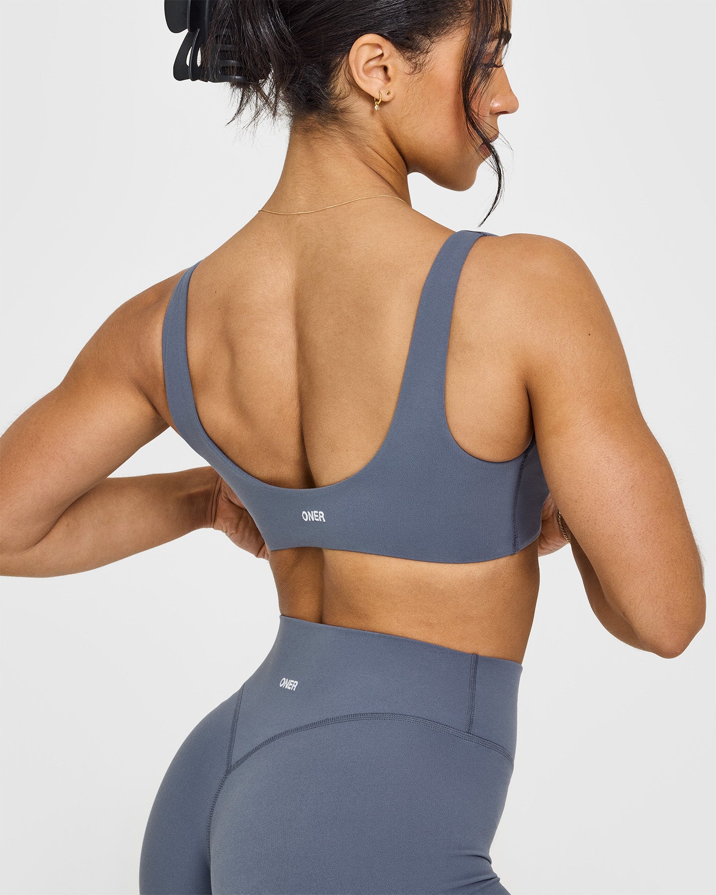 SoftMotion™ Scoop Back Bralette - Wireless Comfort Bra for Women | Granite Blue | Perfect for Yoga, Lounge & Everyday Wear