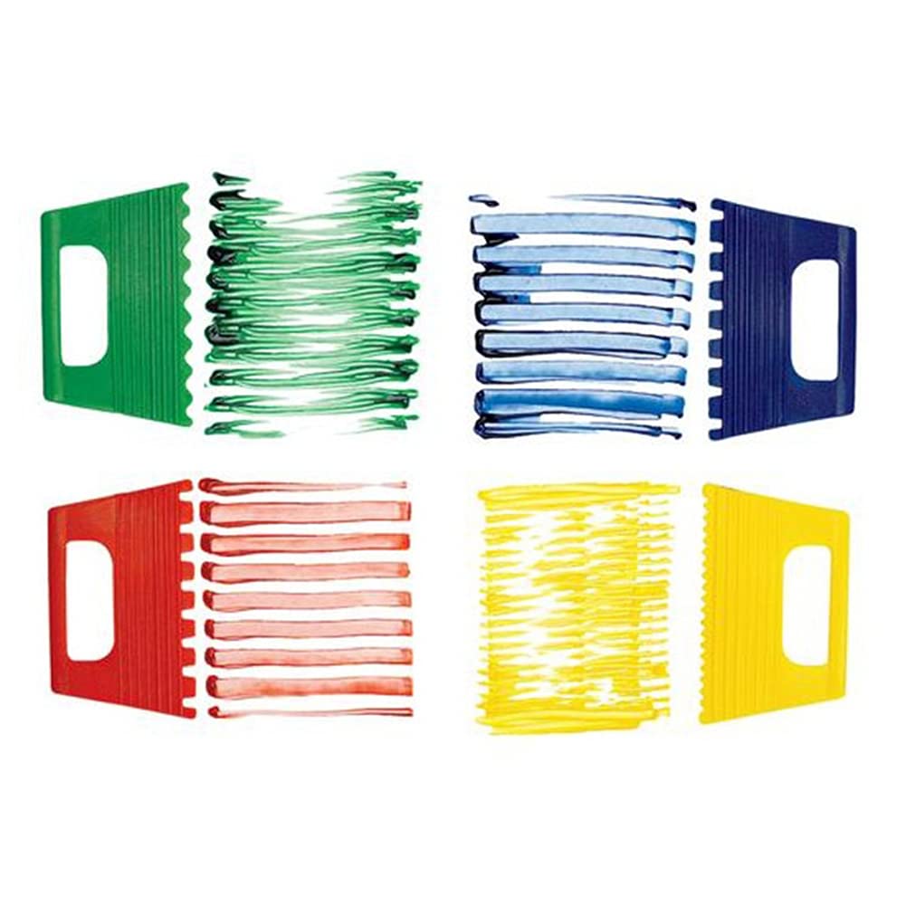 4-Piece Plastic Paint Scrapers Set for Art & DIY Projects - Multicolor Scraper Tools for Canvas, Wood, Glass & Wall Painting