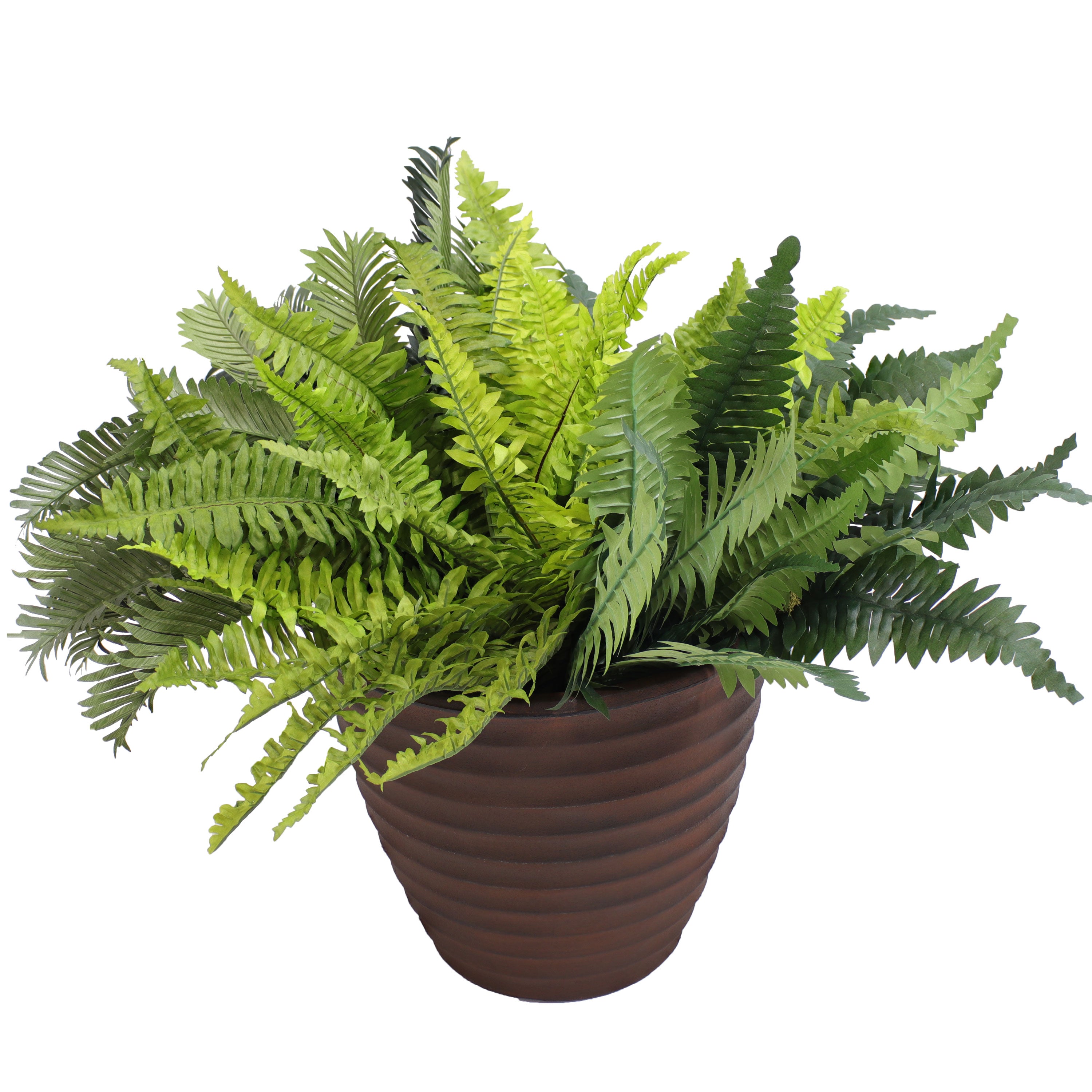 Sunnydaze Polyresin Ribbed Outdoor Plant Pot - Rust-Resistant Garden Decor for Patio, Deck & Balcony | Perfect for Succulents, Herbs & Flowers