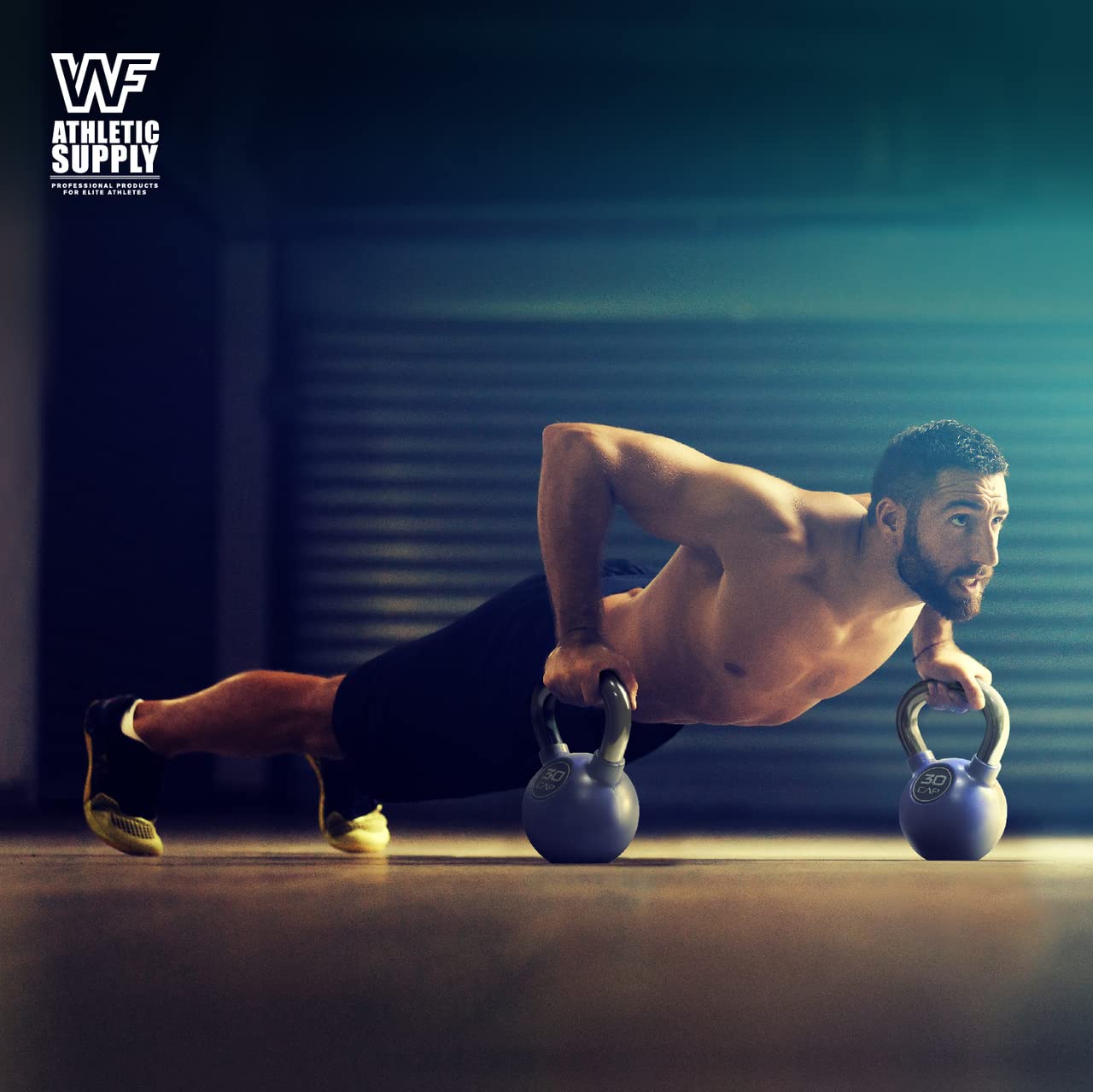 WF Athletic Supply Rubber Coated Kettlebell with Chrome Handle - 10lb to 35lb Single Kettlebells & 100lb to 135lb Kettlebell Sets with Rack - Perfect for Home Gym, CrossFit, Strength Training and Full Body Workouts