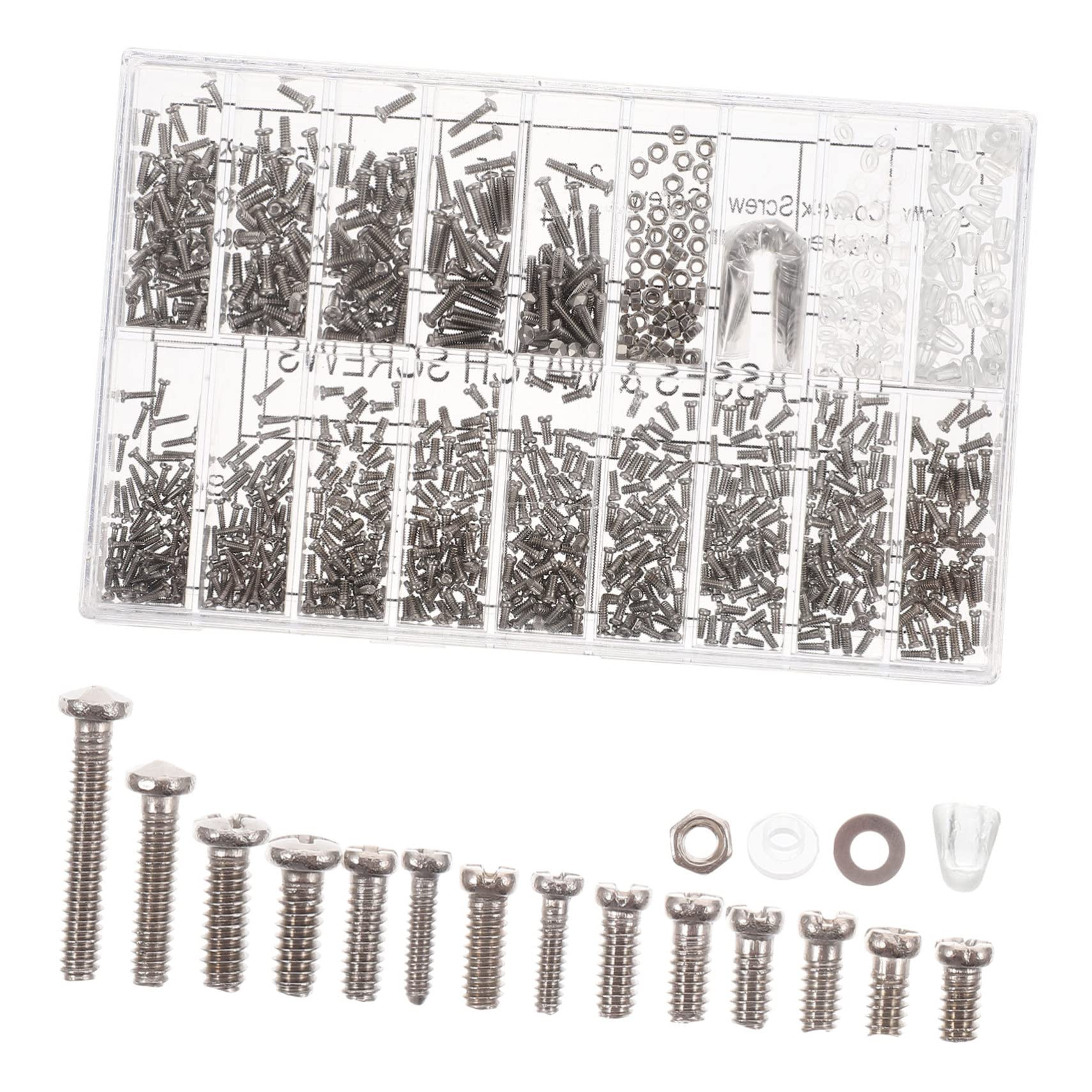 Outanaya Glasses Repair Kit - 1 Set of Eyeglass Screws, Nose Pads & Tools for Fixing Sunglasses & Prescription Glasses | Perfect for Home, Office & Travel Eyewear Maintenance