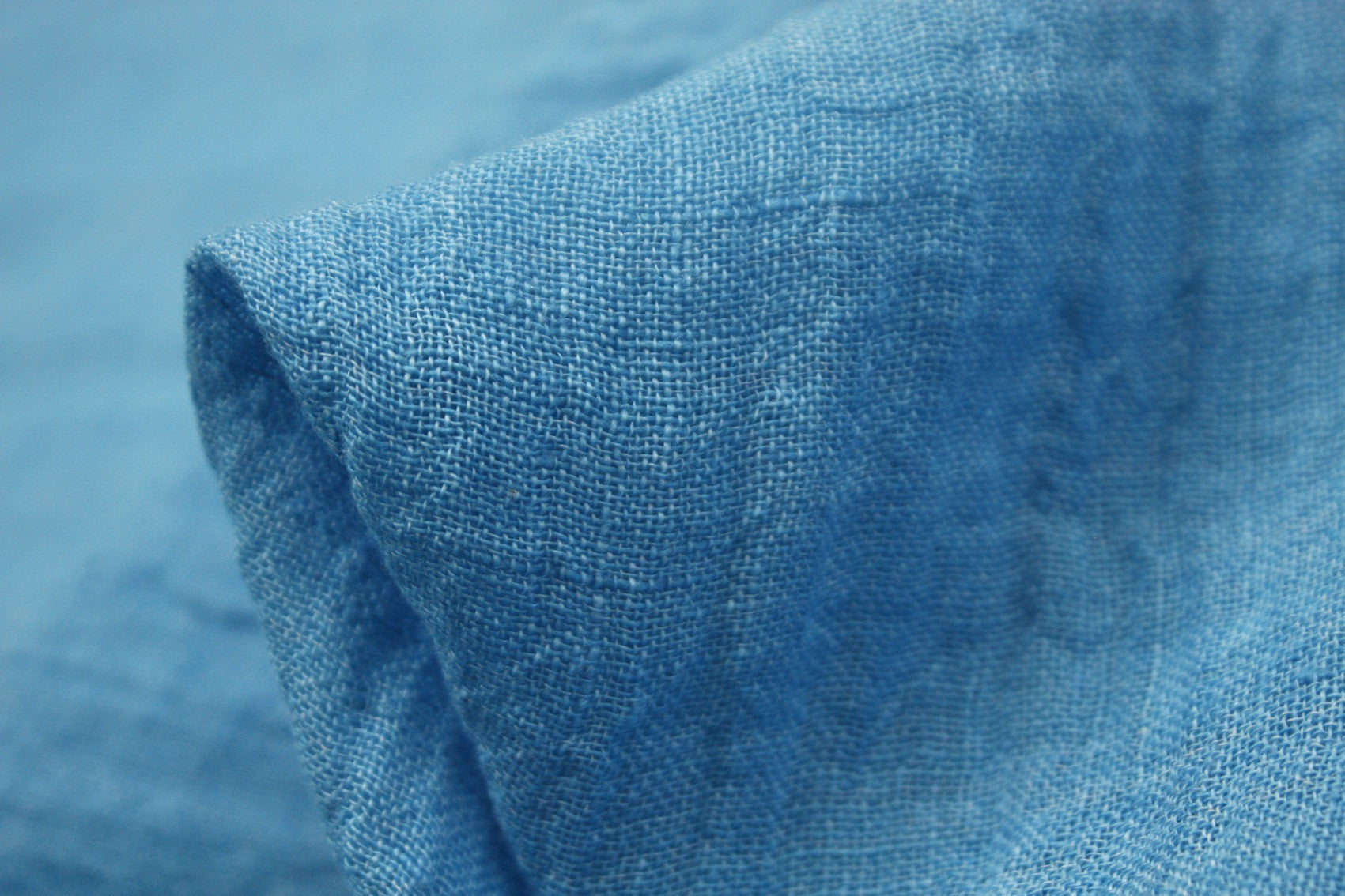 Premium Aqua Crinkled Washed Linen Fabric - Soft Textured Natural Material for Home Decor, Dresses & DIY Crafts | Perfect for Curtains, Table Runners & Boho Style Clothing