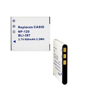 Casio NP-120 Rechargeable Battery 3.7V 600mAh for Digital Cameras, Calculators & Electronic Devices - Perfect for Travel & Daily Use