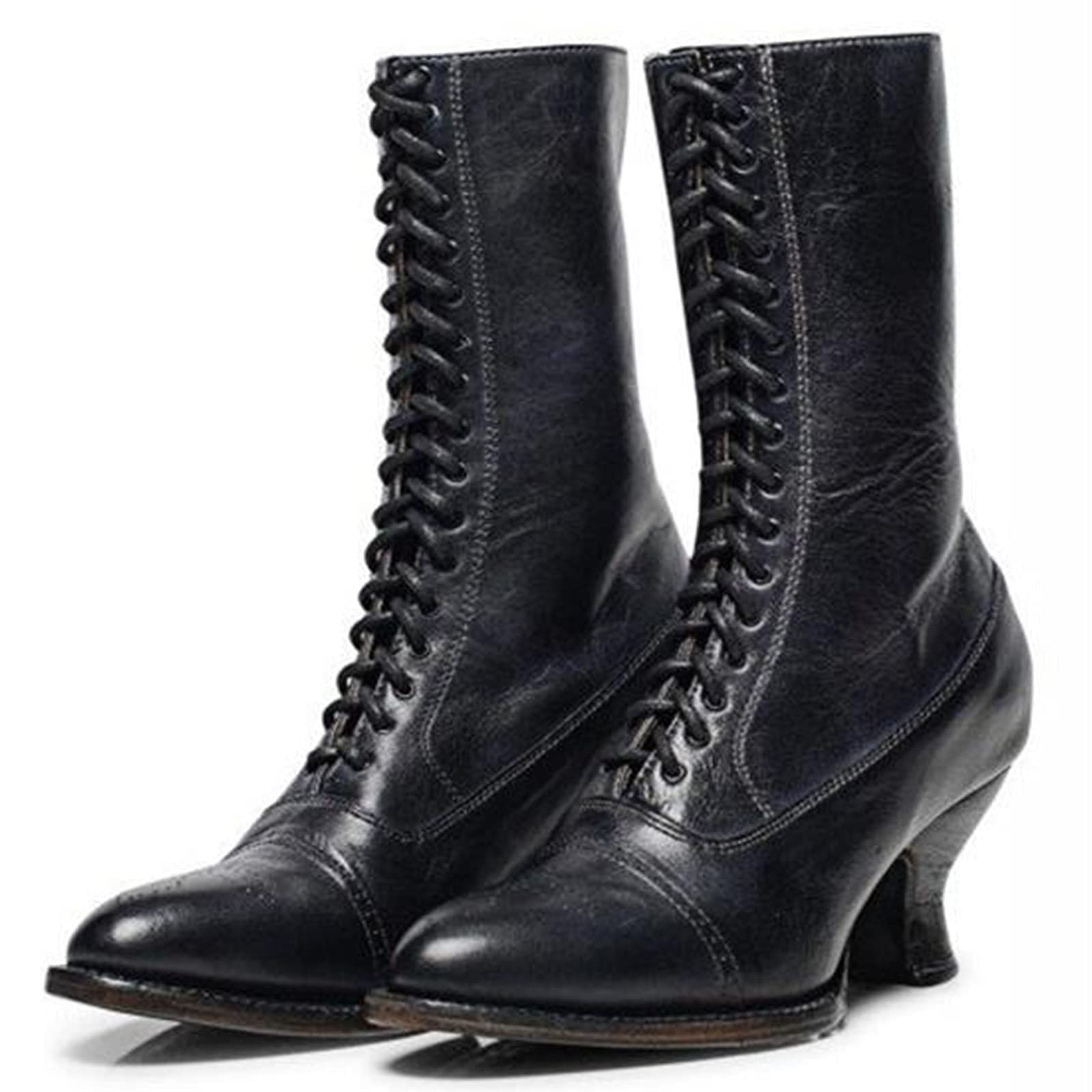 Vintage Gothic Boots for Women - Mid Calf Printed Socks for Casual Wear
