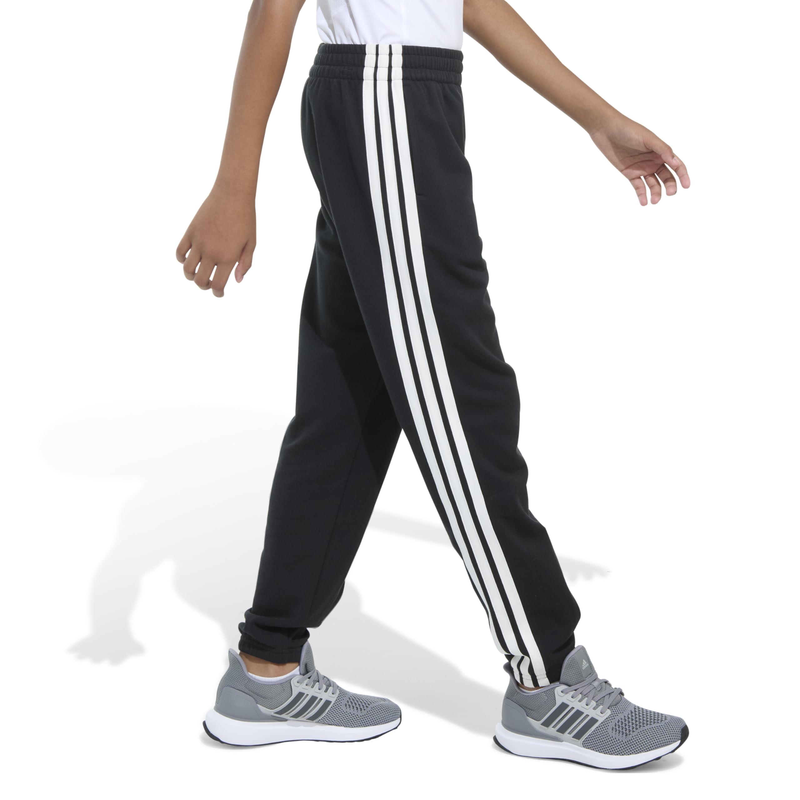 adidas Boys' Essentials 3-Stripe Elastic Cuff Jogger Pants - Comfortable Athletic Sweatpants for Kids, Running, School & Play