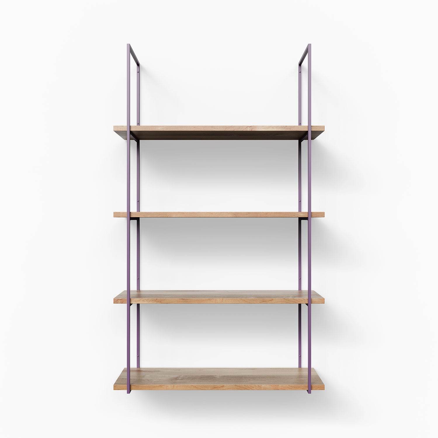 Lloyd Maple 4-Tier Wooden Shelf - Rustic Bookshelf for Living Room, Bedroom & Office Storage - Perfect for Organizing Books, Plants & Home Decor