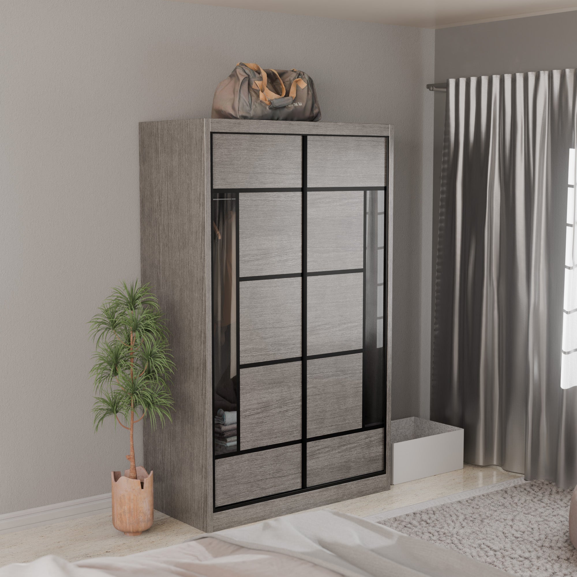 Josie Modular Wardrobe W07 - Customizable Closet Organizer System with Adjustable Shelves & Hanging Rods | Perfect for Bedroom, Walk-in Closet & Apartment Storage Solutions