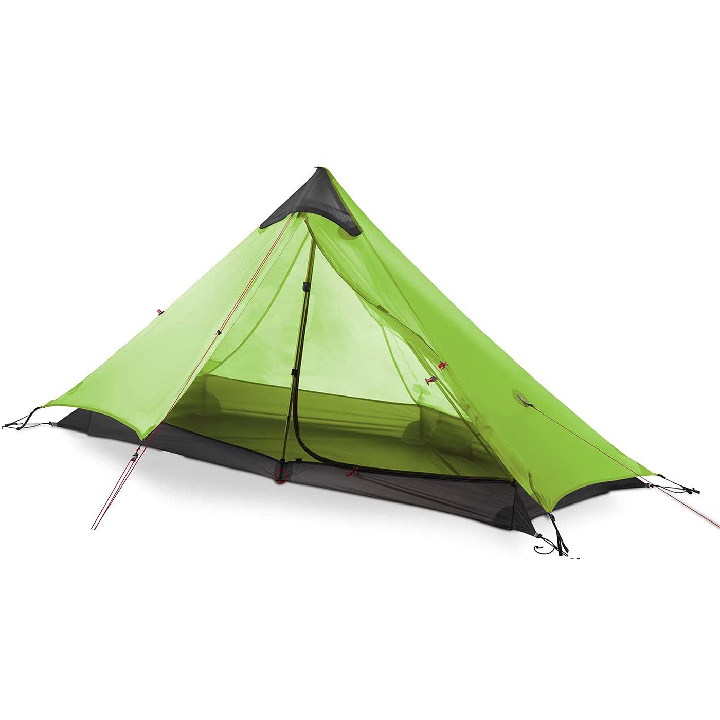 Ultralight 3-Season Backpacking Tent - 1 or 2 Person Lightweight Camping Tent for Outdoor Adventures | Waterproof & Portable LanShan Tent for Hiking, Trekking, Kayaking & Mountain Climbing | Compact Green Shelter for Solo or Couple Camping Trips