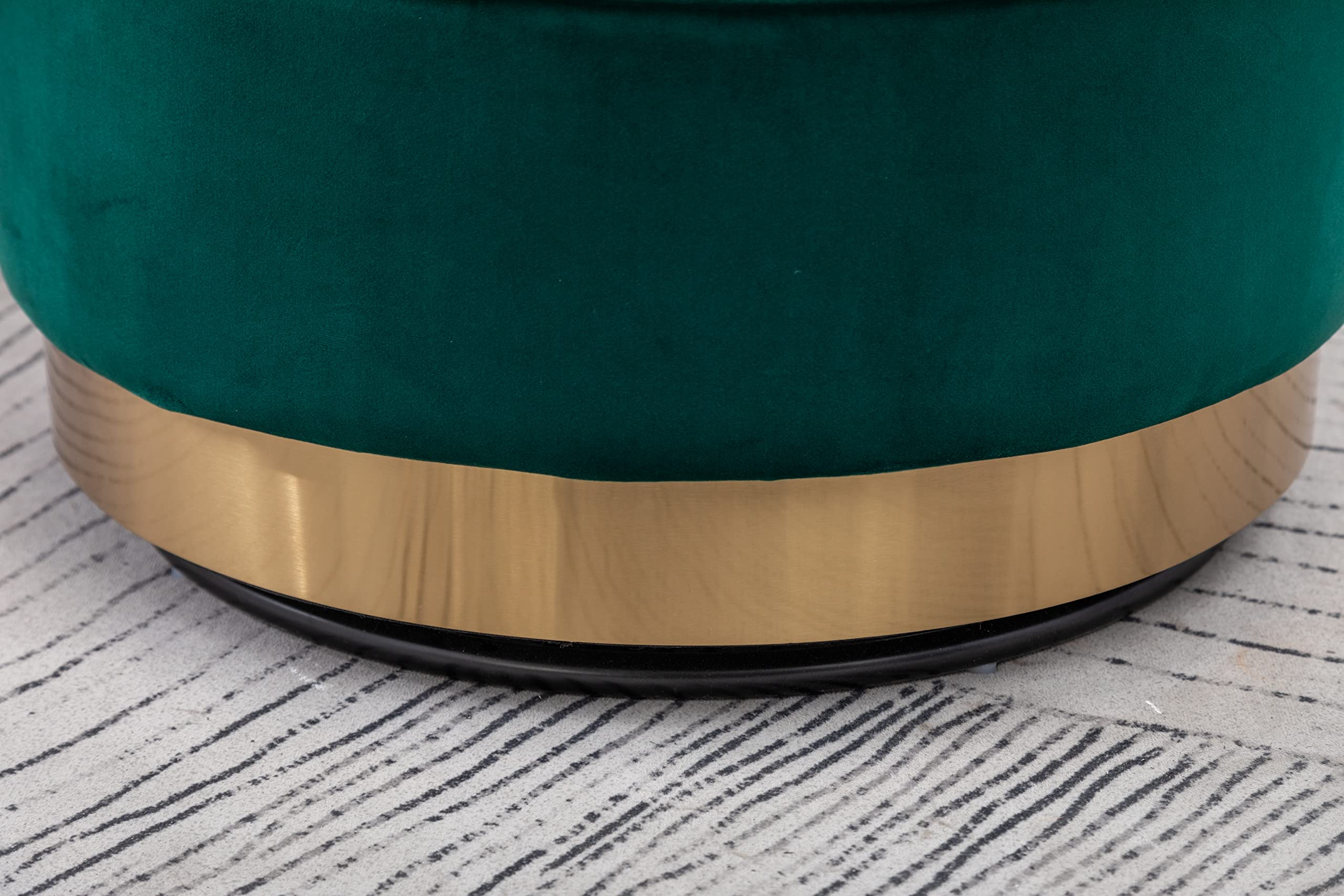 Roundhill Furniture Wania Accent Table with Chair - Modern Green Side Table for Living Room, Bedroom, or Office Decor