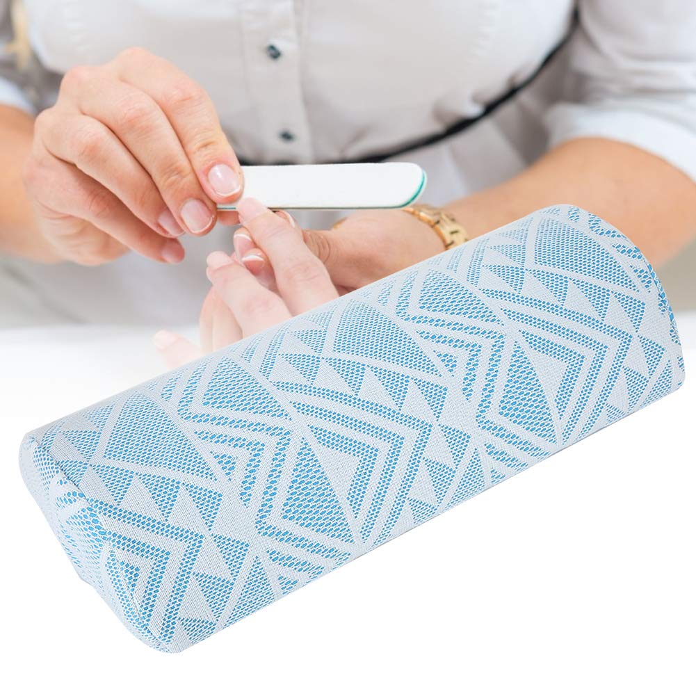 Soft Nail Art Hand Rest Pillow for Manicure - Gel Polish Cushion with Lace Design, 3 Color Options (Blue) - Perfect for Salon, Home Nail Care & DIY Gel Polish Application