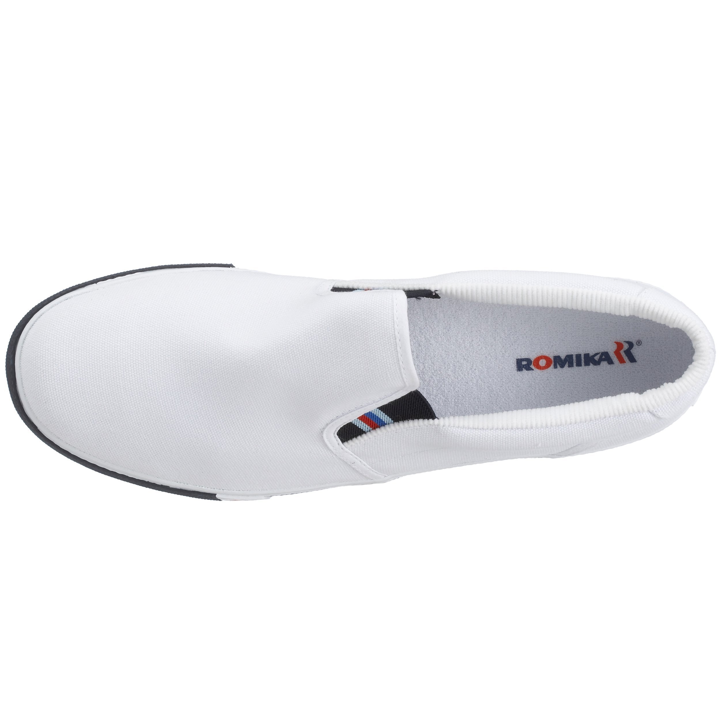 Romika Men's Loafers Boat Shoes - Comfortable Slip-On Casual Shoes for Men & Women (White, Size 16.5 Women/15 Men) - Perfect for Office, Travel & Everyday Wear