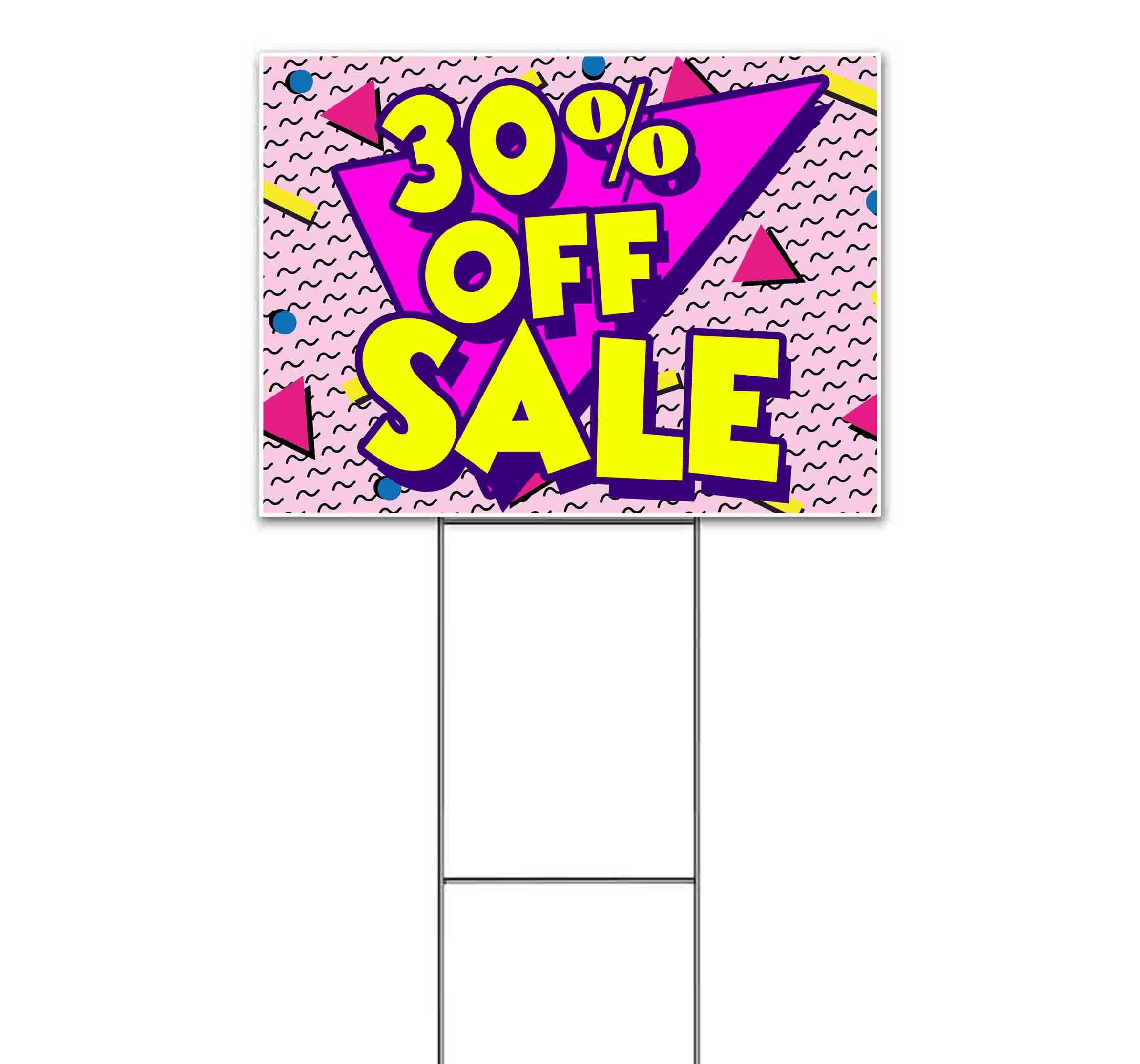 Pink 18x24 Inch Yard Sign with Metal Step Stake - 30% Off Sale, Bulk Discounts & Multi-Pack Options | Durable Outdoor Advertising Sign for Political Campaigns, Real Estate, Garage Sales & Events | Made in USA