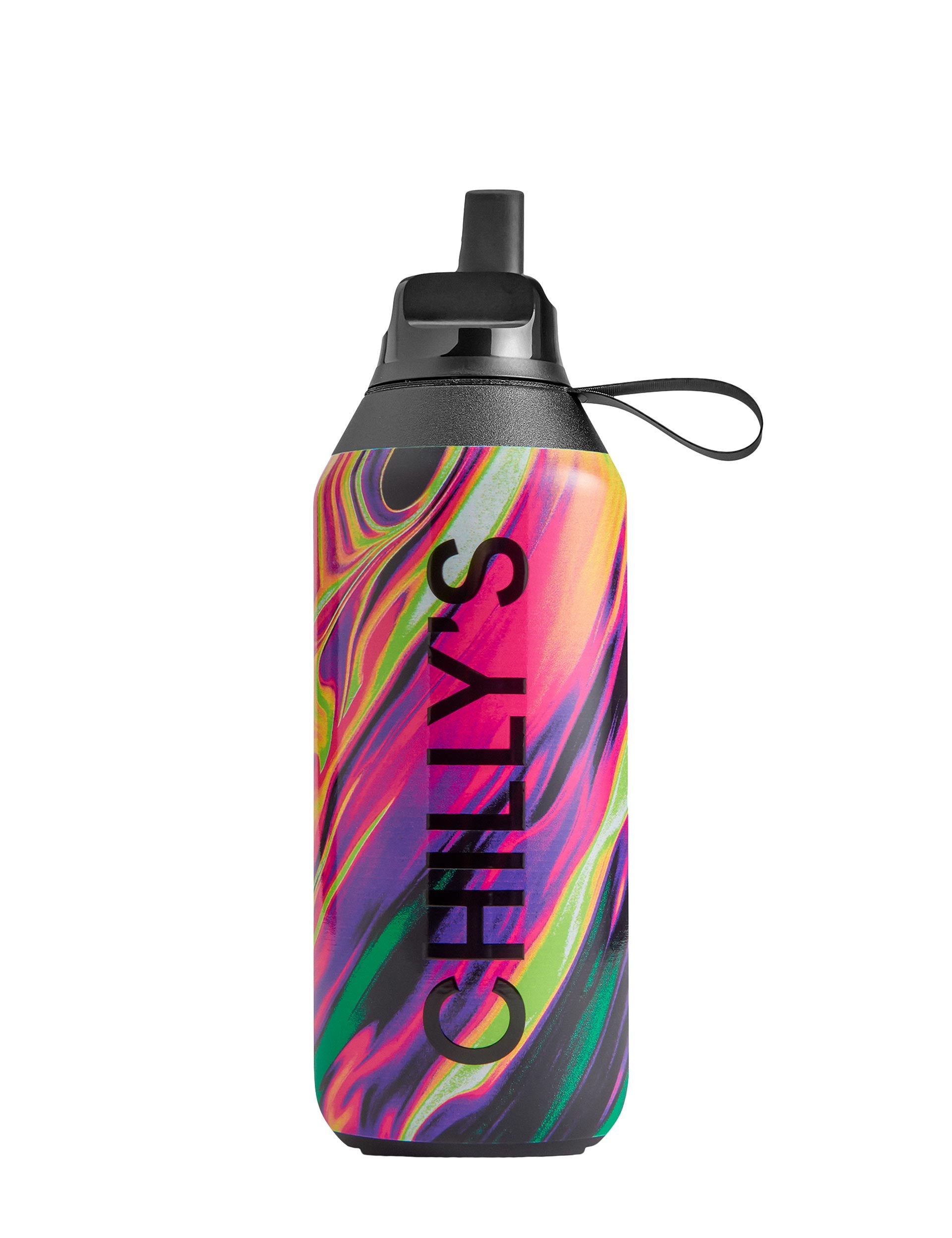 Series 2 Flip Top Water Bottle 500ml - Cosmic Nebula Design | Leakproof & BPA Free | Perfect for Gym, Hiking & Outdoor Activities