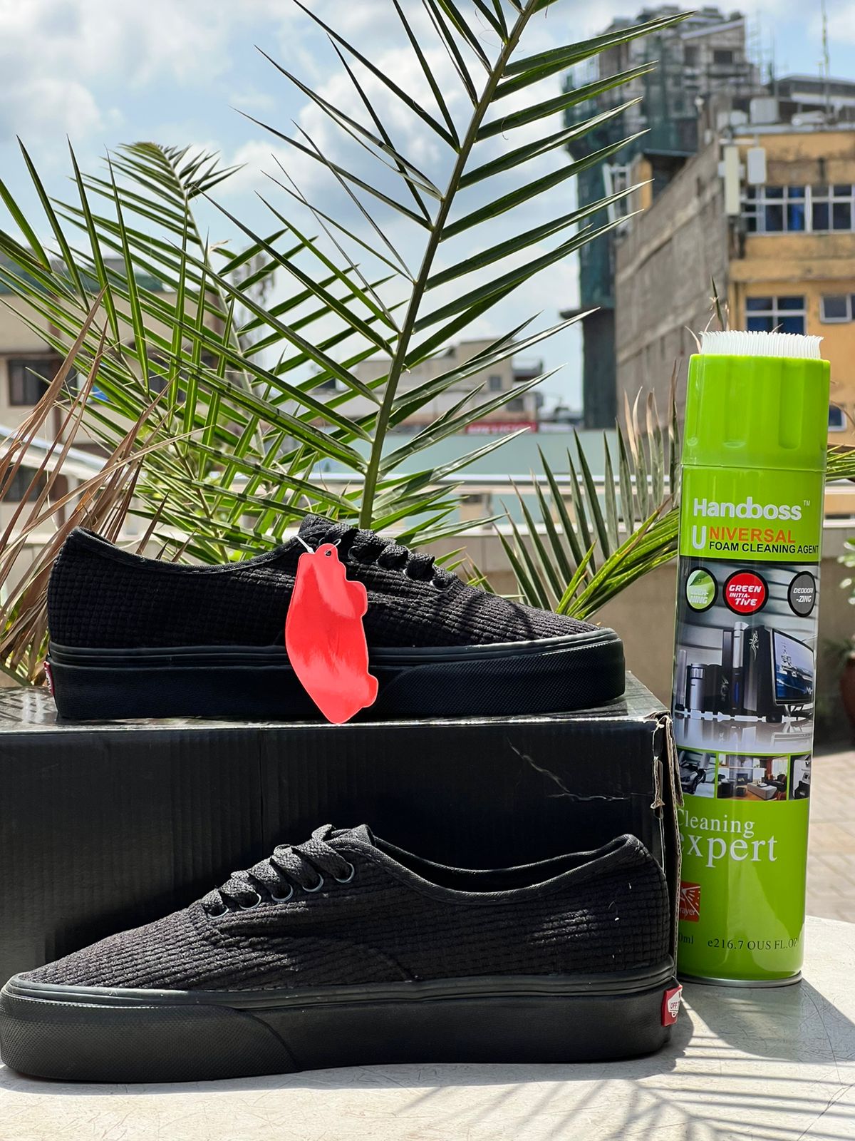 Vans All Black Textured Corduroy Sneakers for Men & Women - Comfortable Casual Shoes for Streetwear, Skateboarding & Everyday Wear