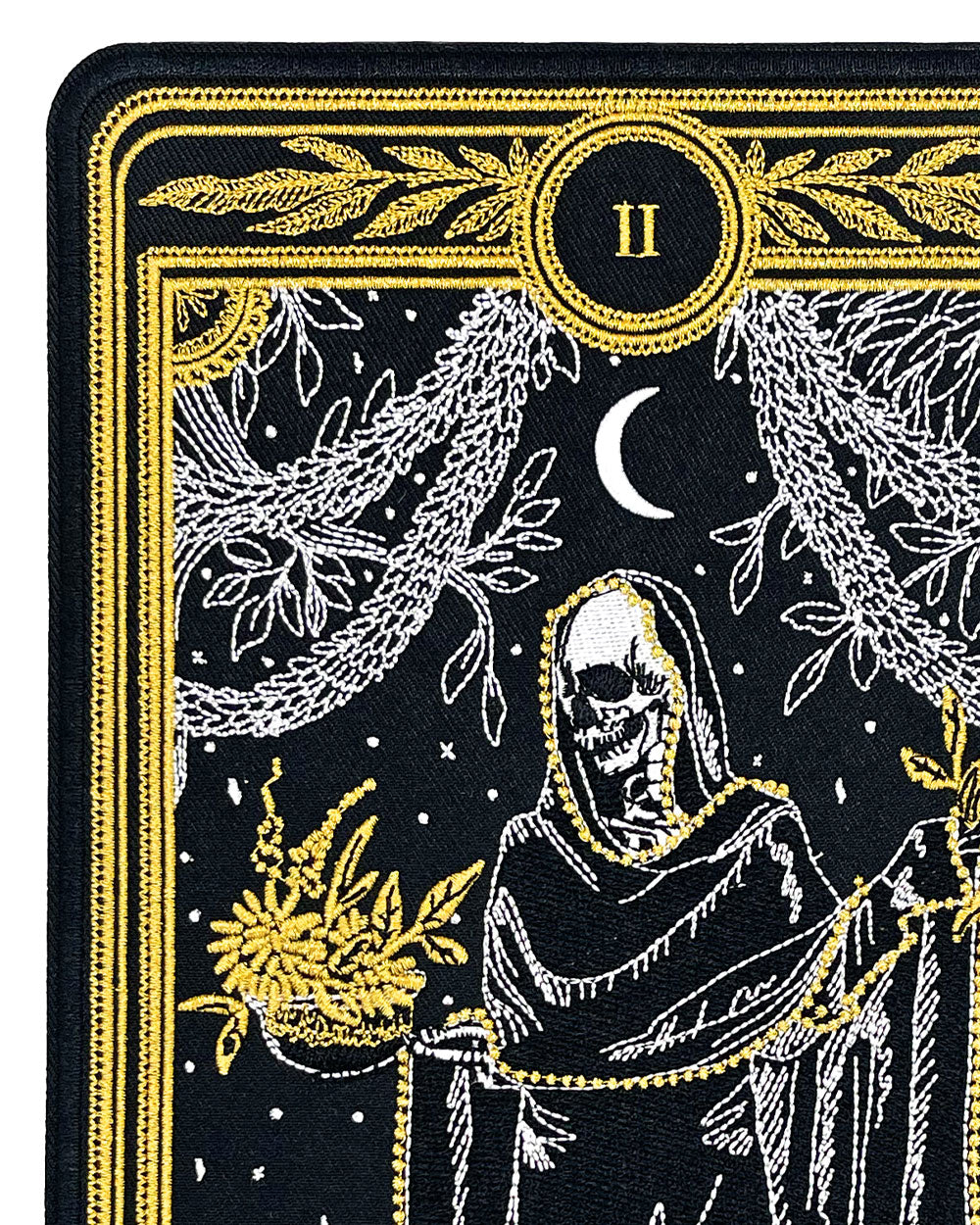 High Priestess Tarot Card Large Back Patch - Embroidered Iron-On Patch for Jackets, Bags & DIY Crafts - Perfect for Gothic Fashion & Spiritual Decor