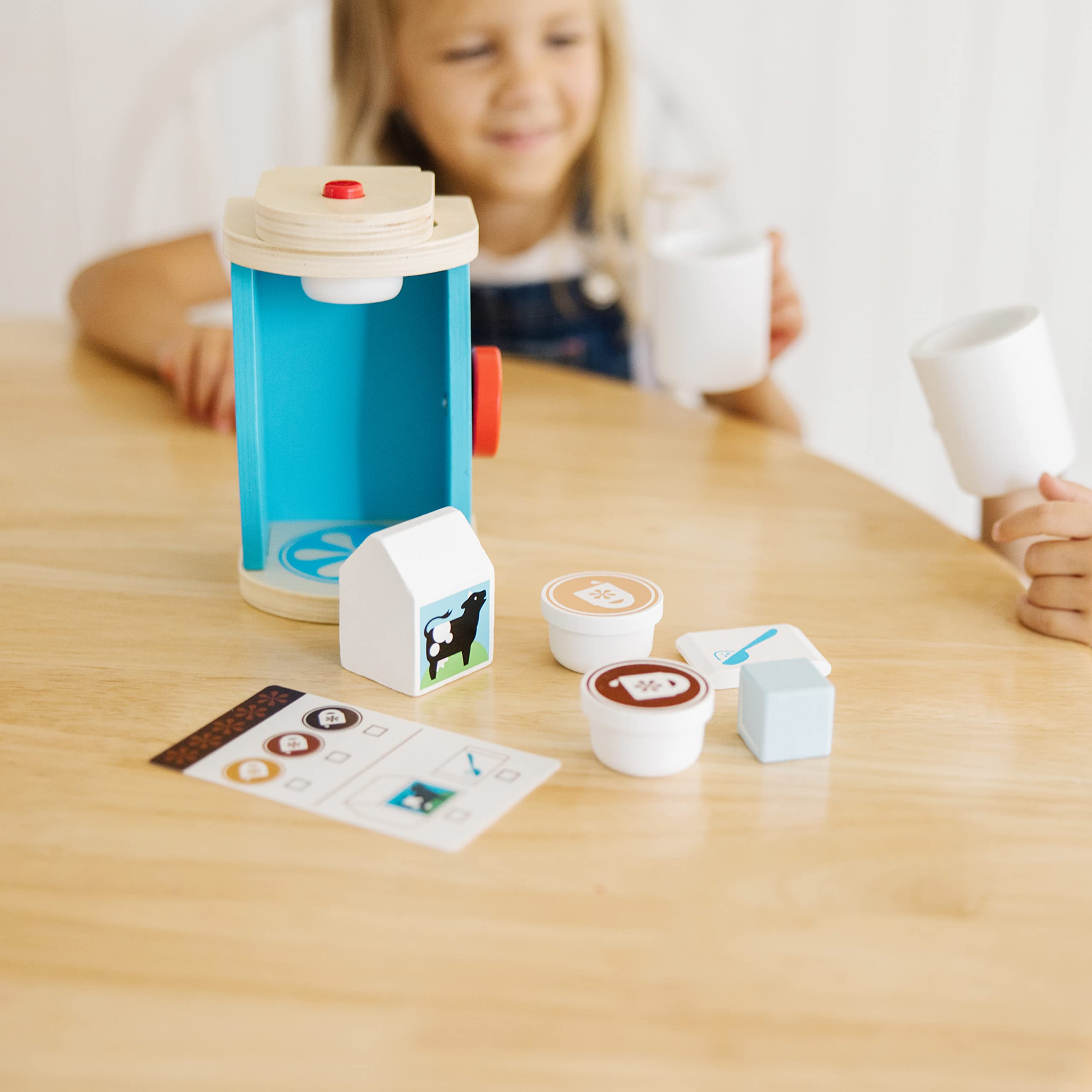 Melissa & Doug 11-Piece Wooden Coffee Maker Play Set - Pretend Play Kitchen Accessories for Kids, Boys & Girls | Brew & Serve Toy Coffee for Imaginative Role Play & Early Learning