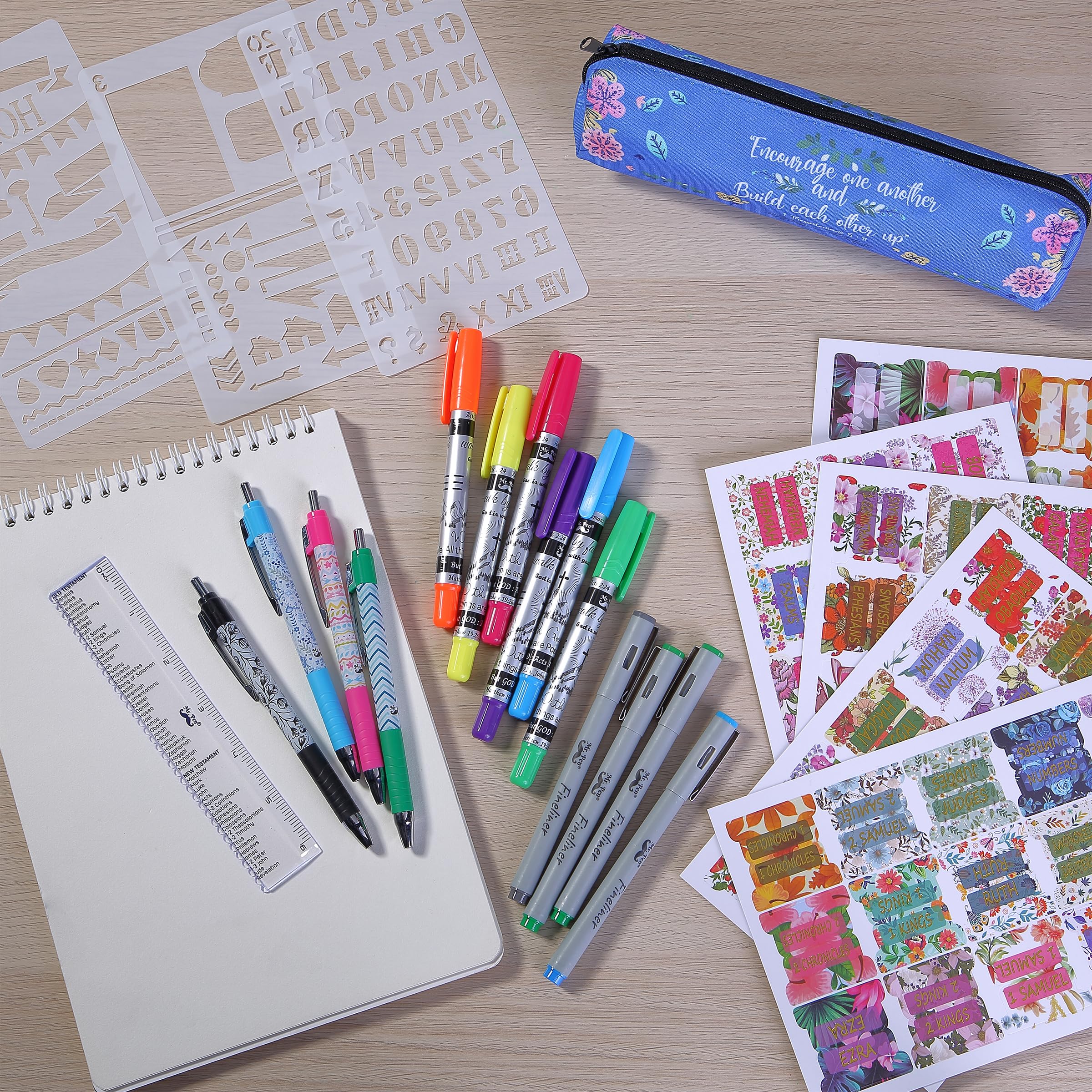 Mr. Pen Bible Journaling Kit - No Bleed Highlighters & Pens for Bible Study, Scripture Note Taking, Christian Devotional Journaling Supplies - Perfect for Church, Small Groups & Personal Bible Reflection