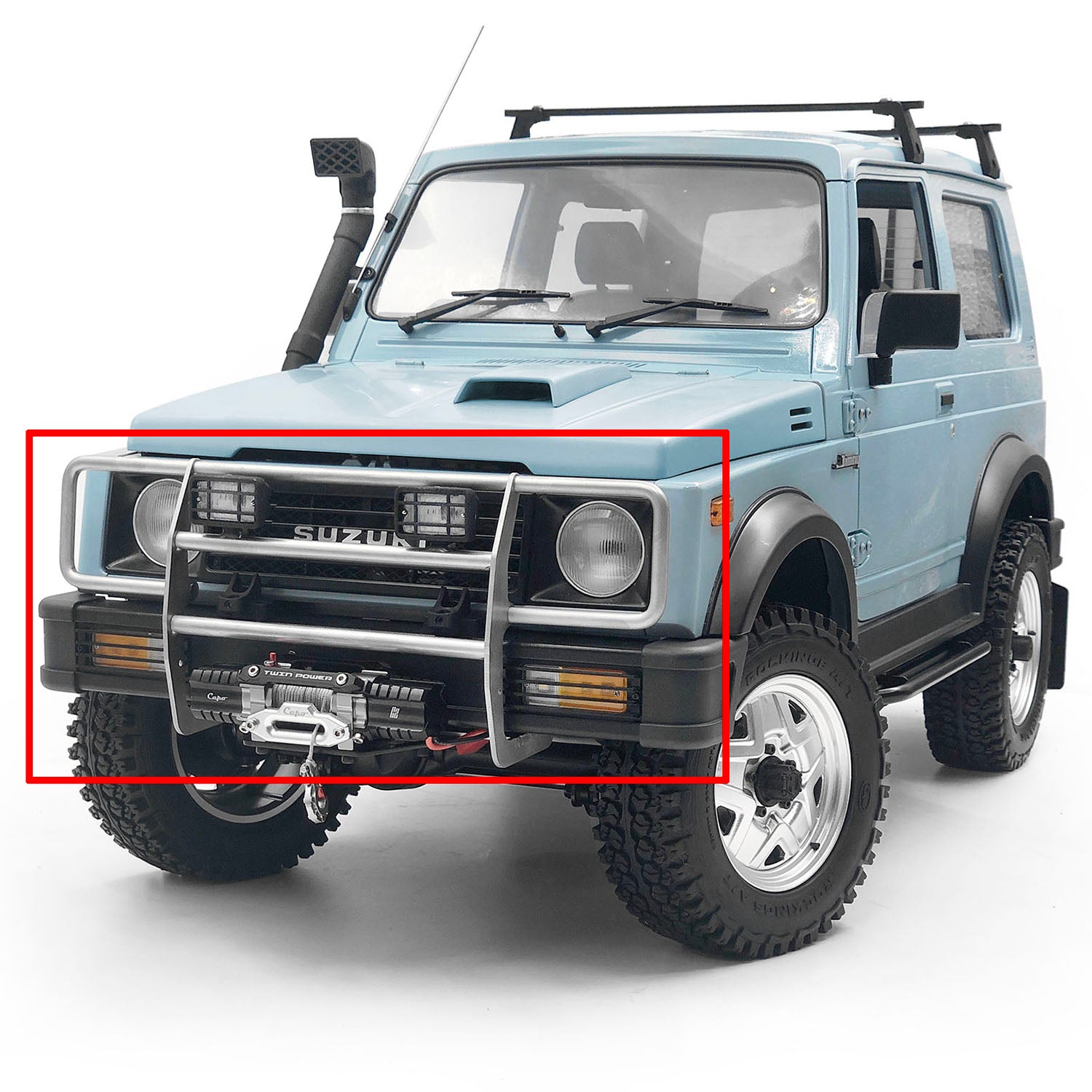 1/6 Scale Metal CC Hand Bumping Beam Grille Guard for Capo RC Rock Crawler Off-Road Vehicle | Heavy Duty Front Bumper Upgrade | Perfect for RC Car Enthusiasts & Off-Road Adventure Simulation