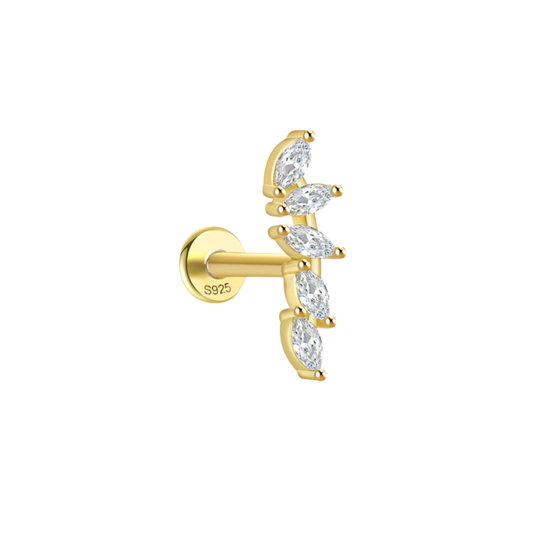 16G Evil Eye Hamsa Flat Back Tragus Daith Earrings for Women - Stainless Steel Cartilage Hoop Earring for Helix, Conch, Rook Piercing | Perfect for Everyday Wear, Spiritual Protection & Boho Jewelry Collection
