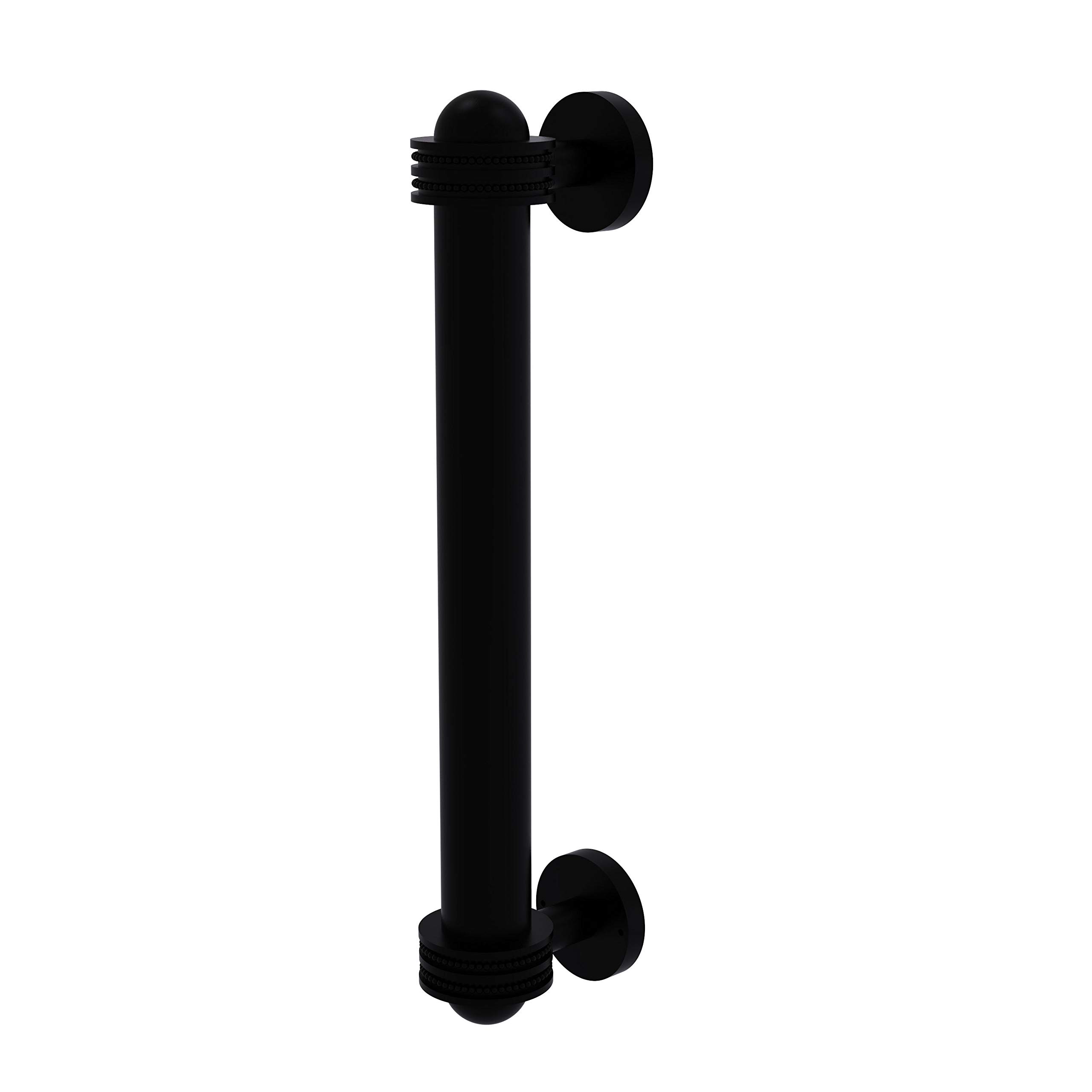 Allied Brass 402AD 8 Inch Matte Black Dotted Accents Door Pull - Modern Cabinet & Drawer Handle for Kitchen, Bathroom, and Office Furniture