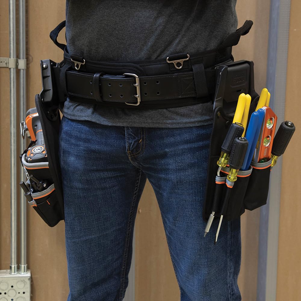 Klein Tools 55912 Tradesman Pro Modular Piping Tool Pouch with Belt Clip - Compatible with Klein Click Lock Wall Rack & Tool Belts | Ideal for Plumbers, Electricians & HVAC Technicians