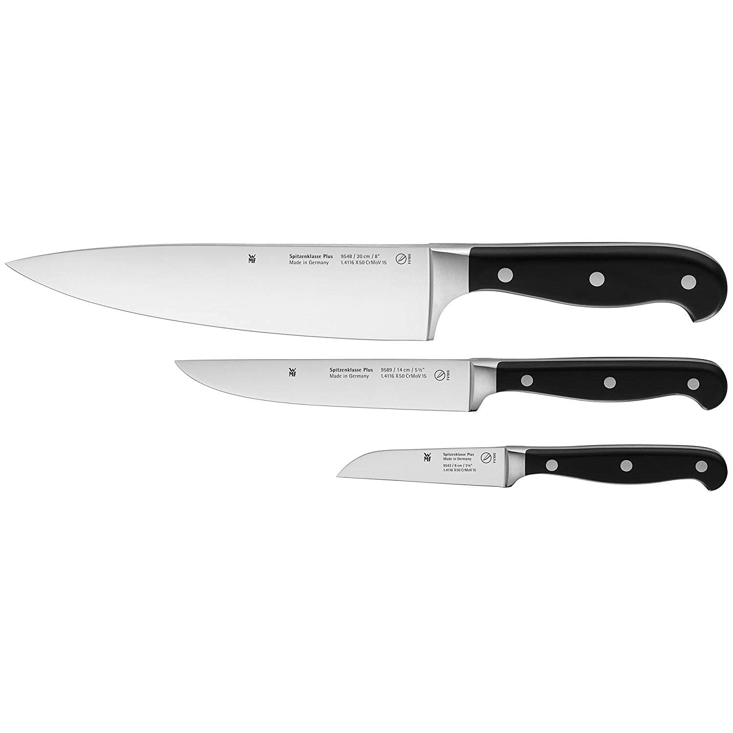 Premium WMF Knife Sets - Spitzenklasse Plus Performance Cutlery for Professional Chefs & Home Cooking | Sharp German Stainless Steel Knives for Slicing, Dicing & Food Prep