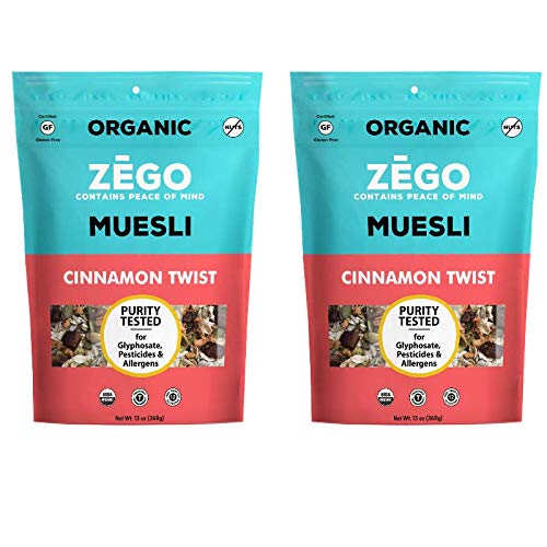 Organic Superfood Oatmeal & Muesli - Gluten Free Certified, Cinnamon Flavor, 13oz | Healthy Breakfast, Vegan Snack, Energy Boost for Active Lifestyles
