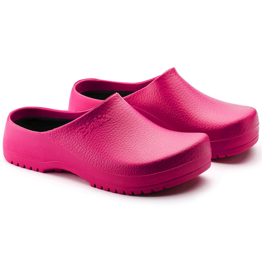 Birkenstock Super Birki Non-Slip Polyurethane Clogs for Women & Men | Comfortable Kitchen & Garden Shoes in Raspberry Sorbet | Ideal for Chefs, Nurses & Healthcare Workers
