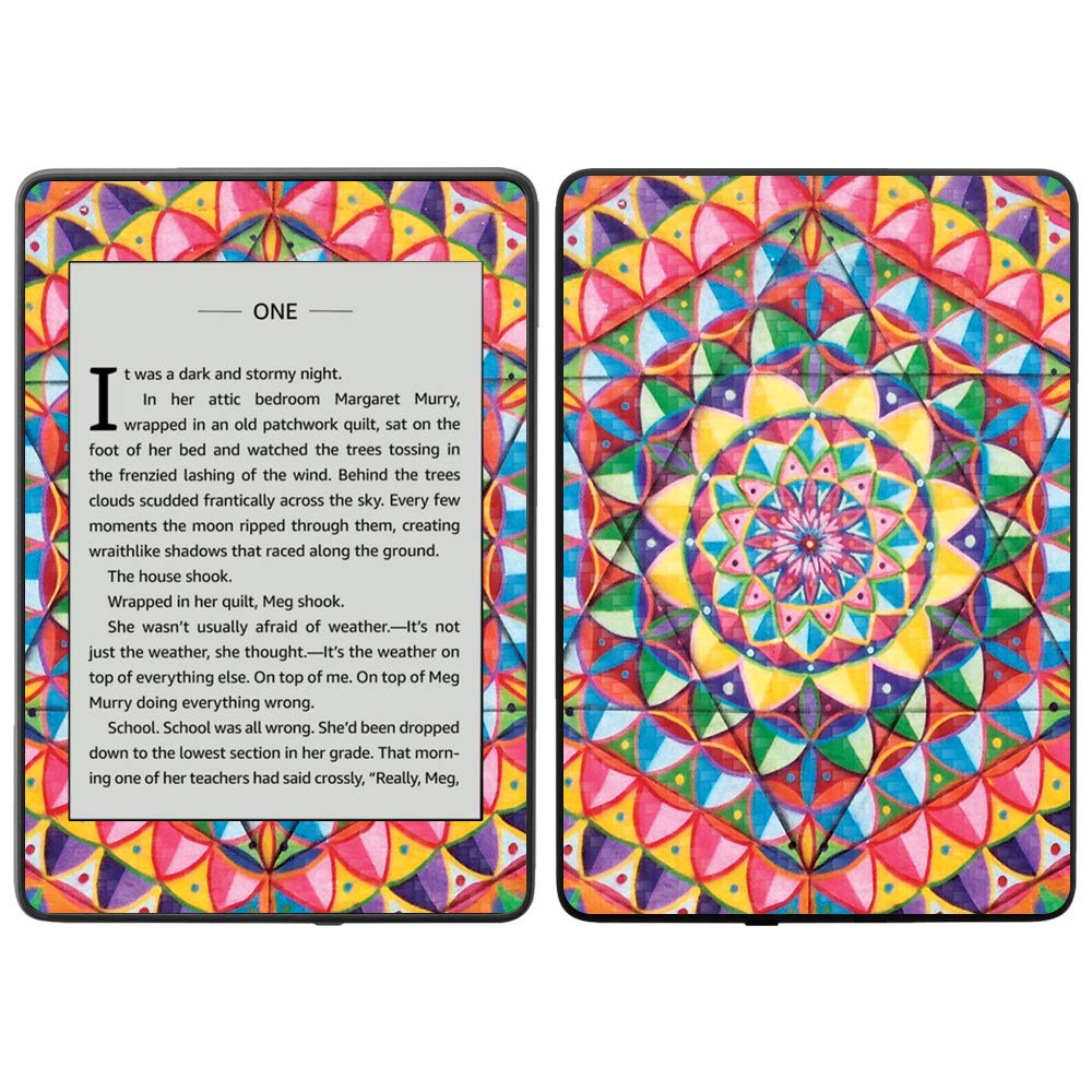 MightySkins Carbon Fiber Skin for Amazon Kindle Paperwhite 2018 (10th Gen) - Egyptian Geometry Design | Waterproof Protective Cover | Durable Textured Finish | Easy to Apply & Remove | Made in USA | Perfect for Travel, Reading & Outdoor Use