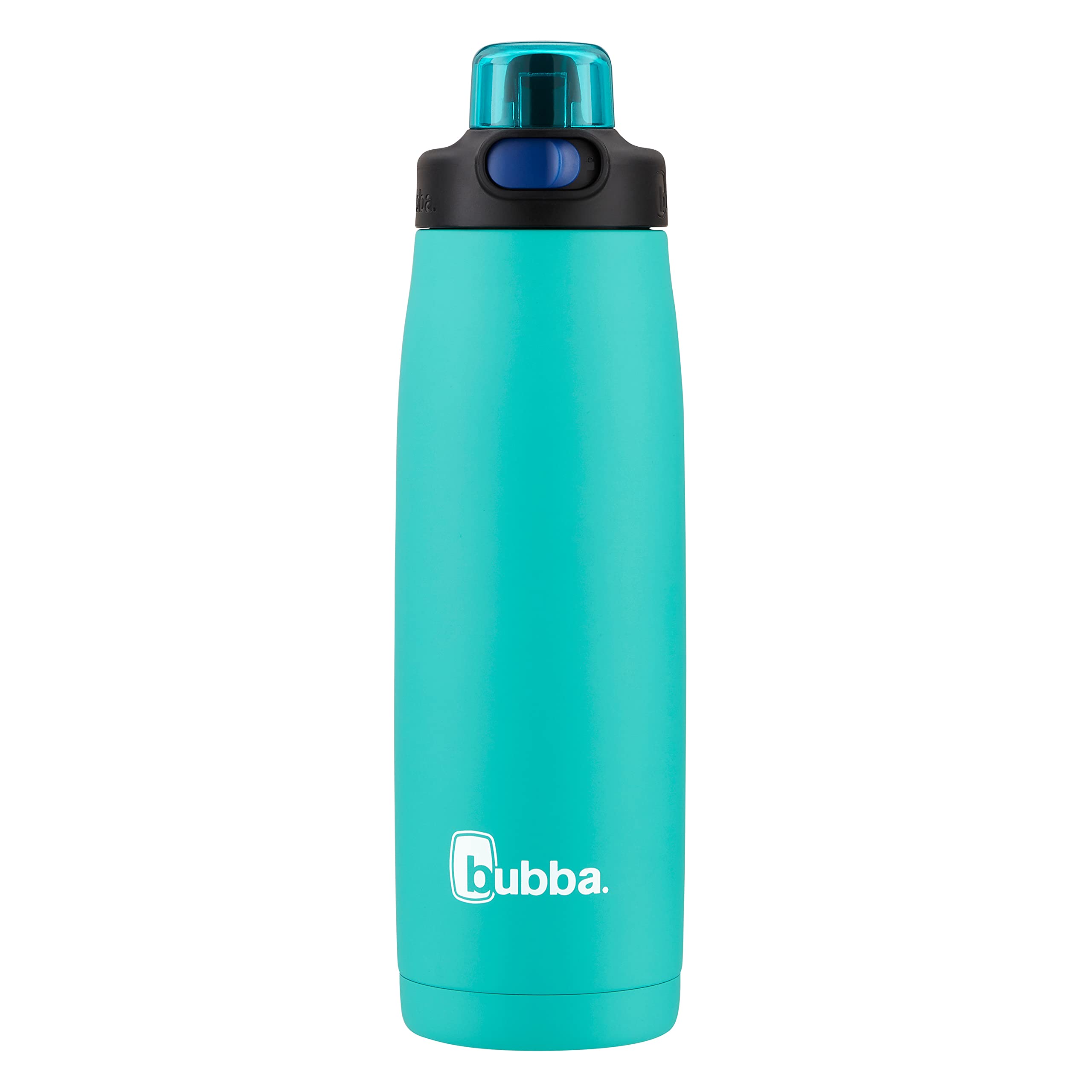 Bubba 24 Oz Stainless Steel Insulated Water Bottle with Straw - Leakproof, Rubberized Grip, Island Teal - Perfect for Gym, Hiking & Outdoor Activities
