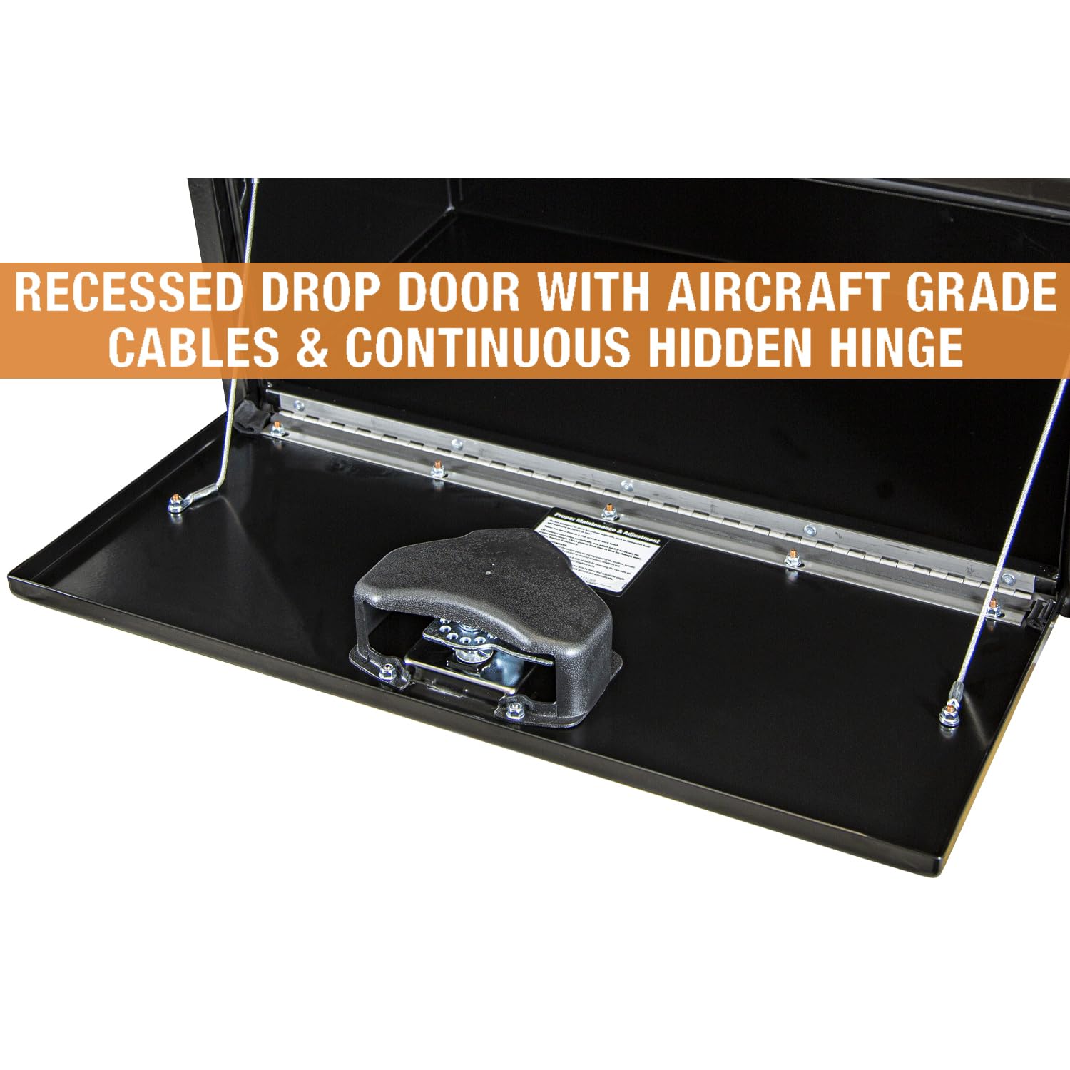 Buyers Products 1703303 Black Steel Underbody Truck Tool Box with Lockable T-Handle Latch - 14x16x30 Inch USA-Made | Secure Storage for Truck Bed Tools & Equipment | Perfect for Work Trucks, Contractors & Off-Road Adventures