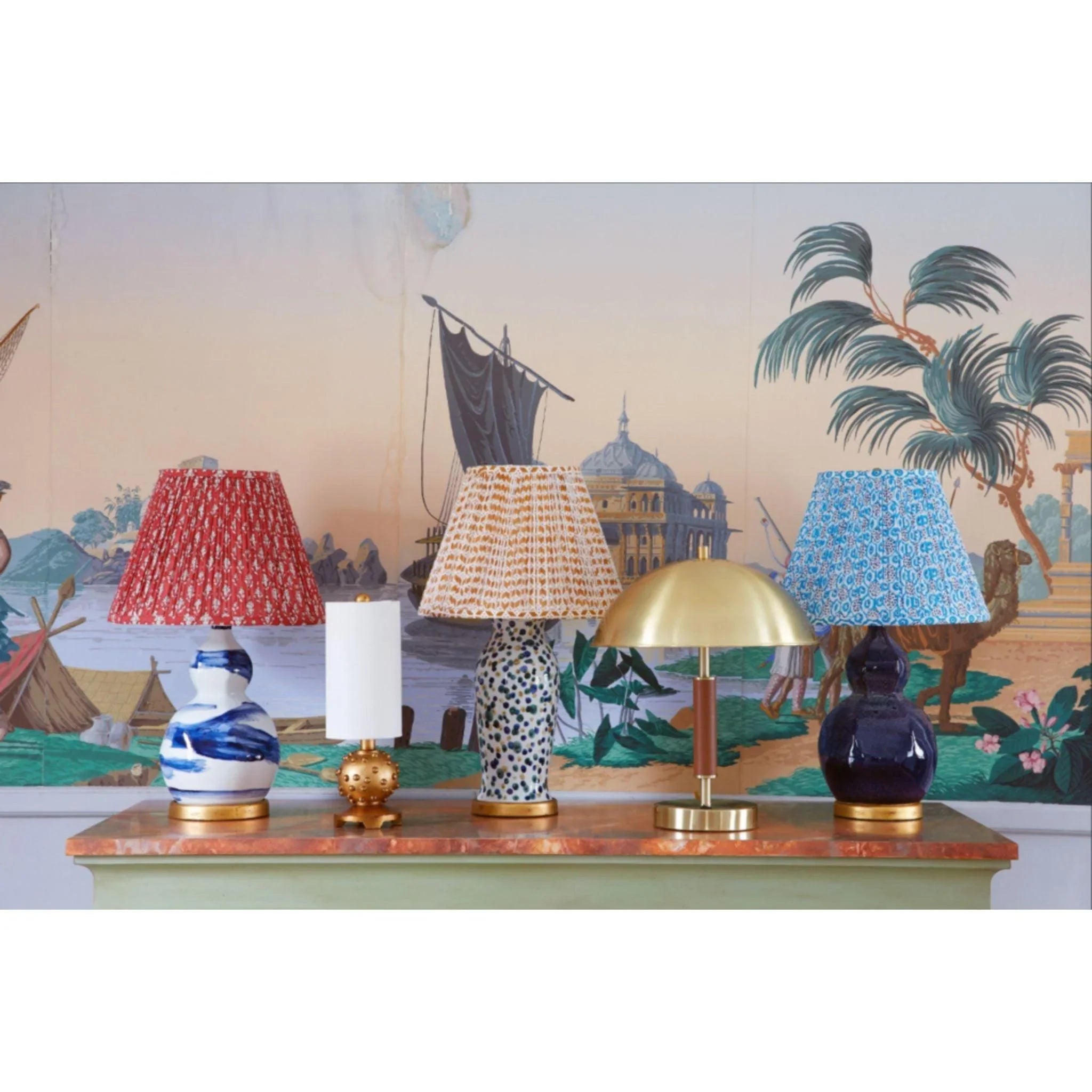 Elegant Ceramic Dots Table Lamp with Gold Base - Modern Home Decor for Living Room, Bedroom & Office Lighting