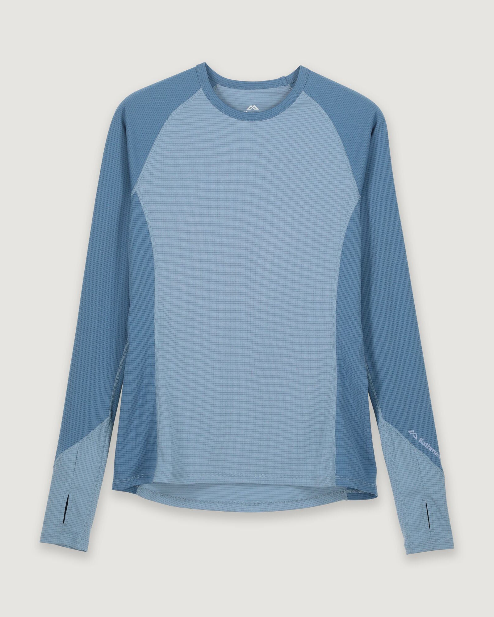 KMDAction Women's Long Sleeve T-Shirt - Breathable Workout Top for Yoga, Running & Gym | Moonlight Blue Haze | Athletic Casual Wear