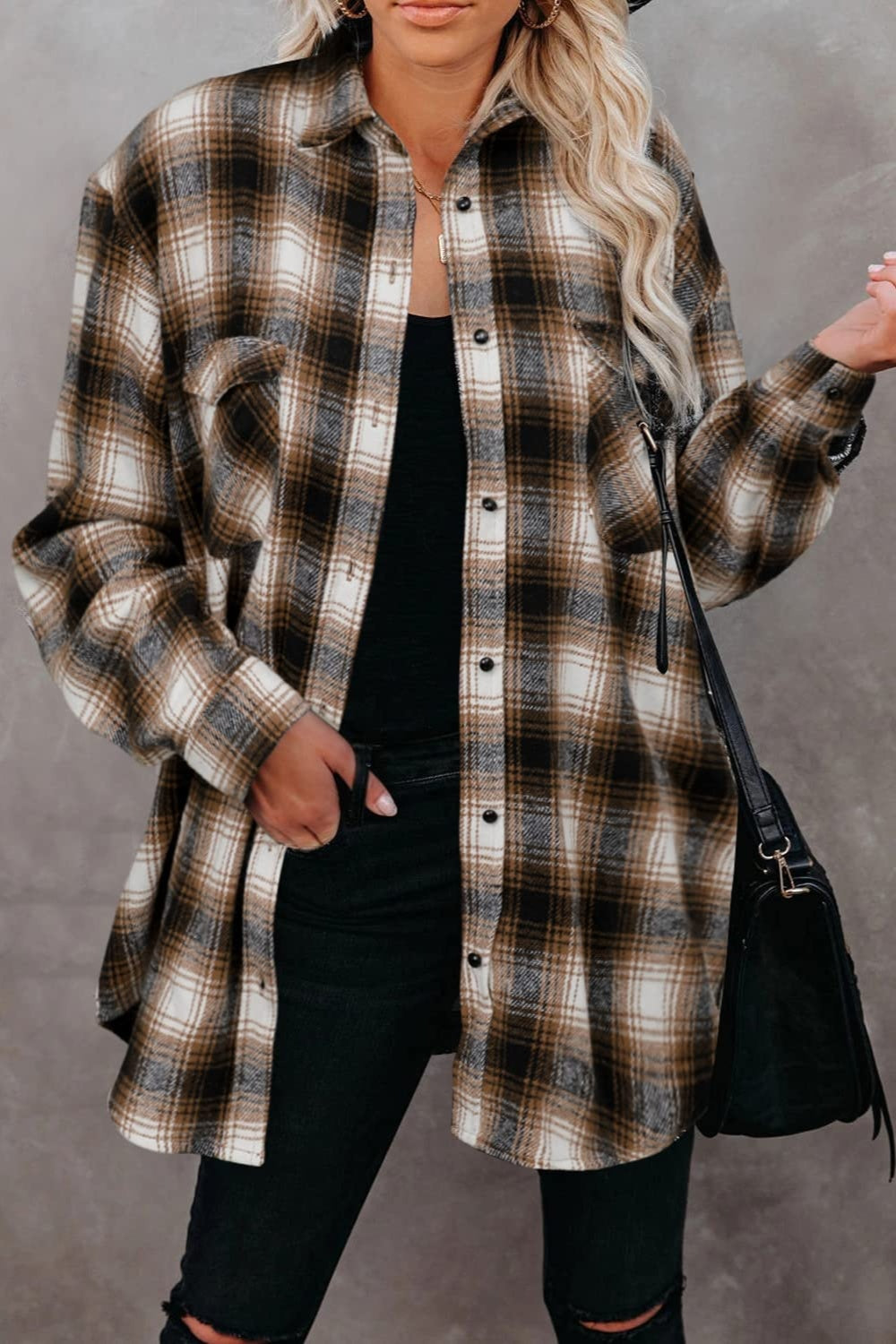 Men's Classic Plaid Long Sleeve Button-Down Shirt with Collar - Casual & Business Wear for Office, Dating, and Outdoor Activities