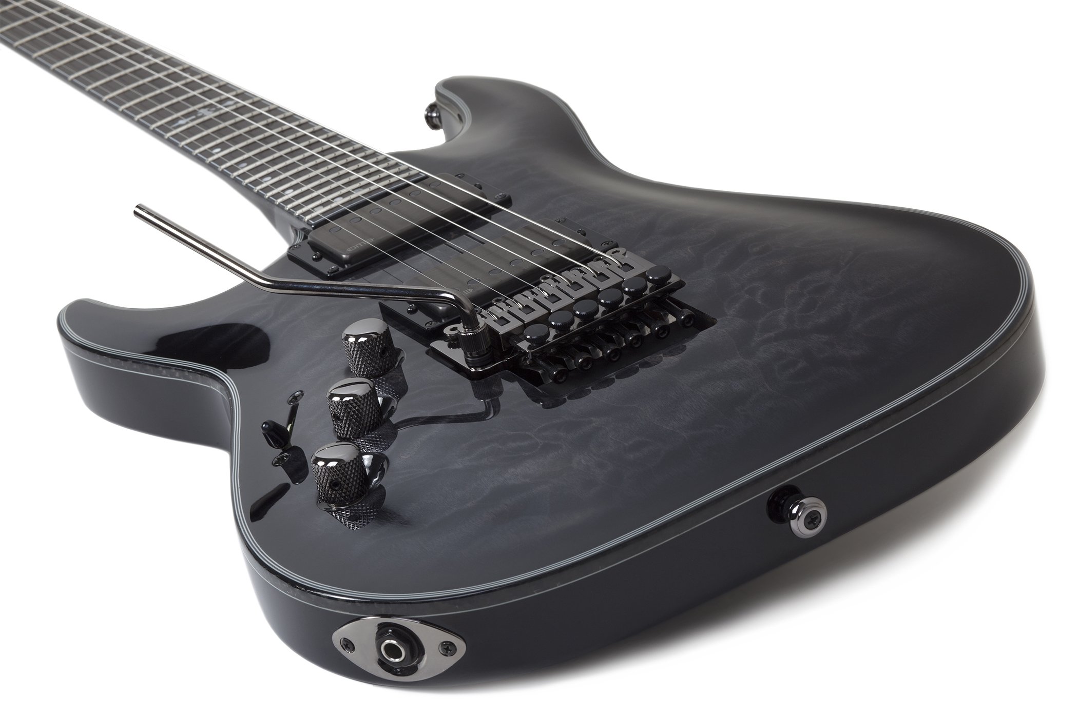 Schecter 1929 Hellraiser Hybrid FR TBB Left Handed Electric Guitar - Professional Grade for Rock & Metal Performances