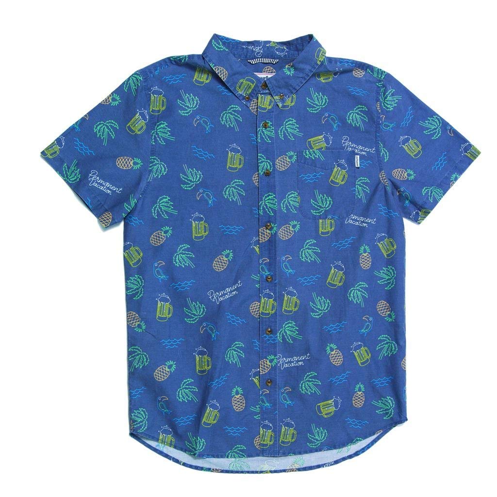 Men's Neon Button Down Shirt - SS Party Pants for Casual Wear, Night Out & Festivals | Bright & Stylish Party Attire