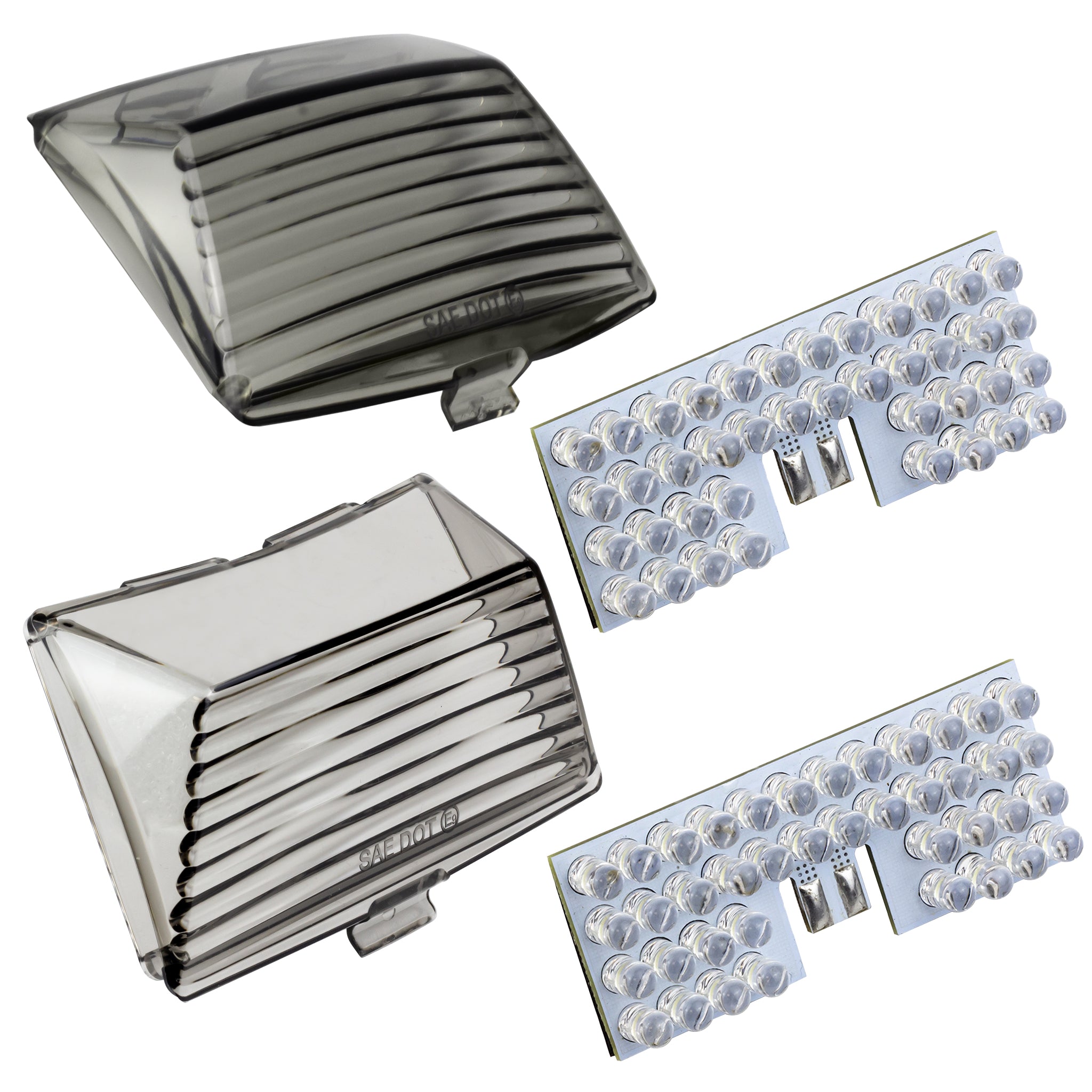 Eagle Lights LED Front and Rear Fender Tip Lights with Smoked Lenses for Harley Davidson Motorcycles - Enhanced Visibility & Style for Night Riding & Custom Bike Builds