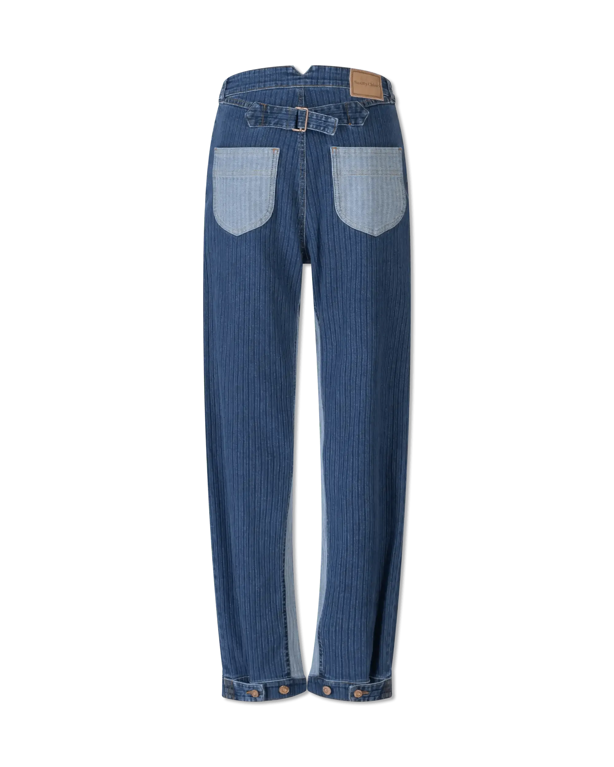 High Waisted Striped Straight Leg Jeans for Women - Stretchy Comfort Denim Pants - Casual & Office Wear - Trendy Fashion Jeans for Everyday Outfits