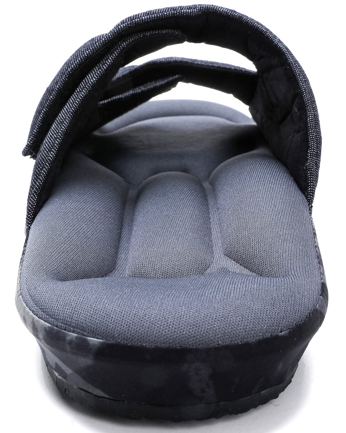 Men's Memory Foam House Slippers with Arch Support - Adjustable Slip-On Indoor/Outdoor Shoes for Comfortable Home Wear, Backyard & Quick Errands