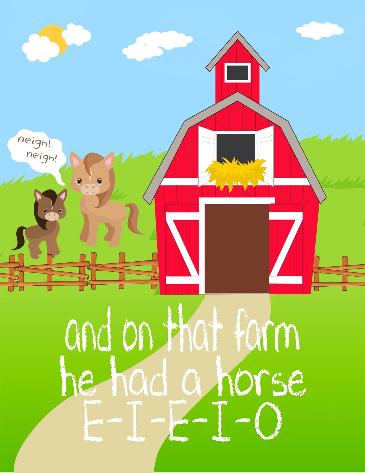 Old MacDonald Had a Farm Nursery Decor - Set of 4 Farm Animal Wall Art Prints for Kids Room, Baby Shower Gift & Farmyard Theme Nursery Decoration - Perfect for Toddler Bedroom, Playroom & Classroom Decor