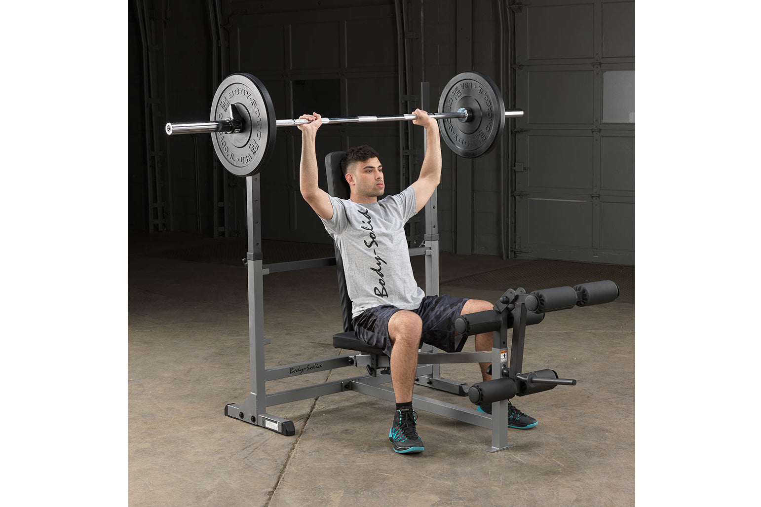 Body Solid PowerCenter Combo Bench (GDIB46L) - Adjustable Weight Bench for Home Gym Strength Training - Perfect for Squats, Bench Press & Full-Body Workouts