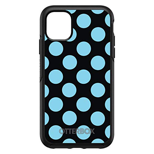 Black Blue Polka Dots On Black Case