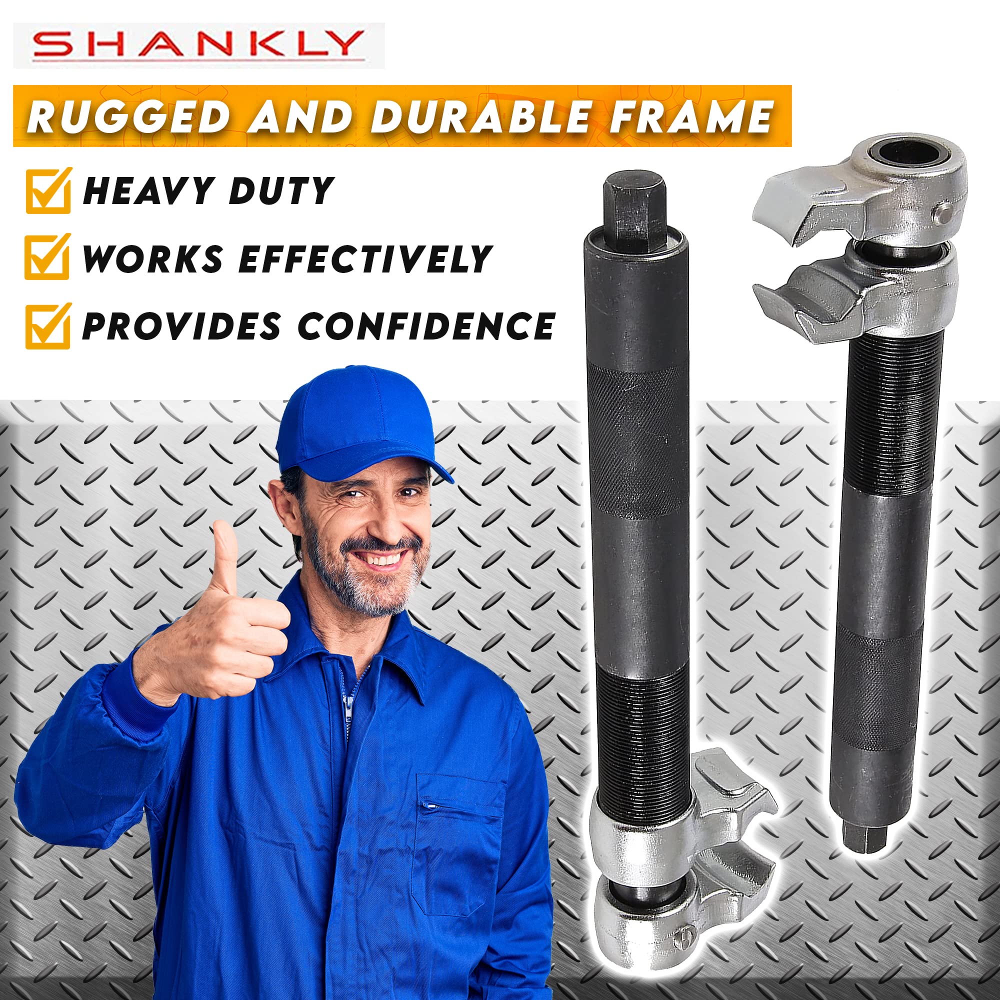 Heavy Duty Spring Compressor Tool - Ultra-Rugged Coil & Strut Spring Compressor for ATV, Automotive & Truck Repair | Durable Construction for Professional Mechanics & DIY Enthusiasts | Perfect for Suspension Maintenance, Shock Replacement & Off-Road Vehicle Upgrades