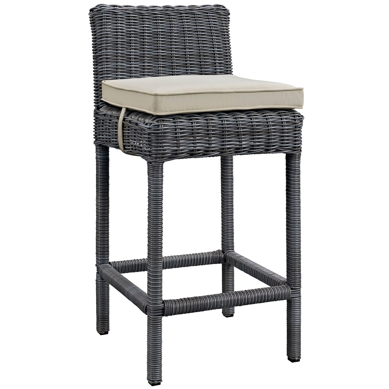 Premium Summon Bar Stool Set of 4 - Weather-Resistant Outdoor Patio Furniture with Sunbrella® Fabric - Perfect for Backyard, Poolside & Garden Relaxation
