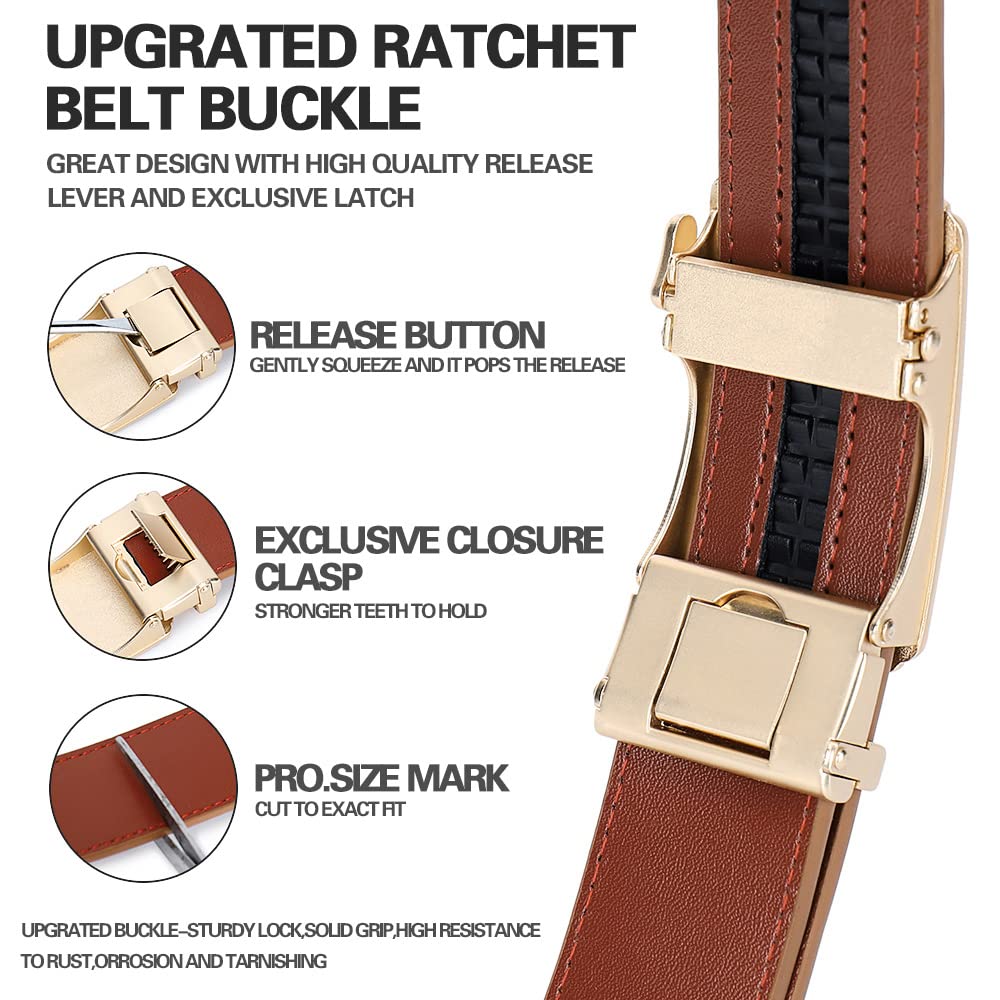 DOOPAI Men's Ratchet Dress Belt - 1 3/8